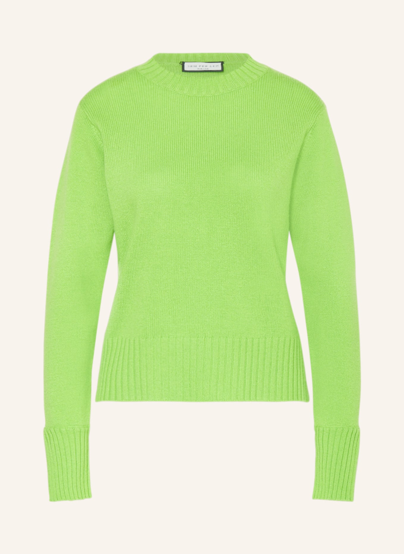 SEM PER LEI Sweter z dodatkiem kaszmiru, Kolor: JASNOZIELONY (Obrazek 1)