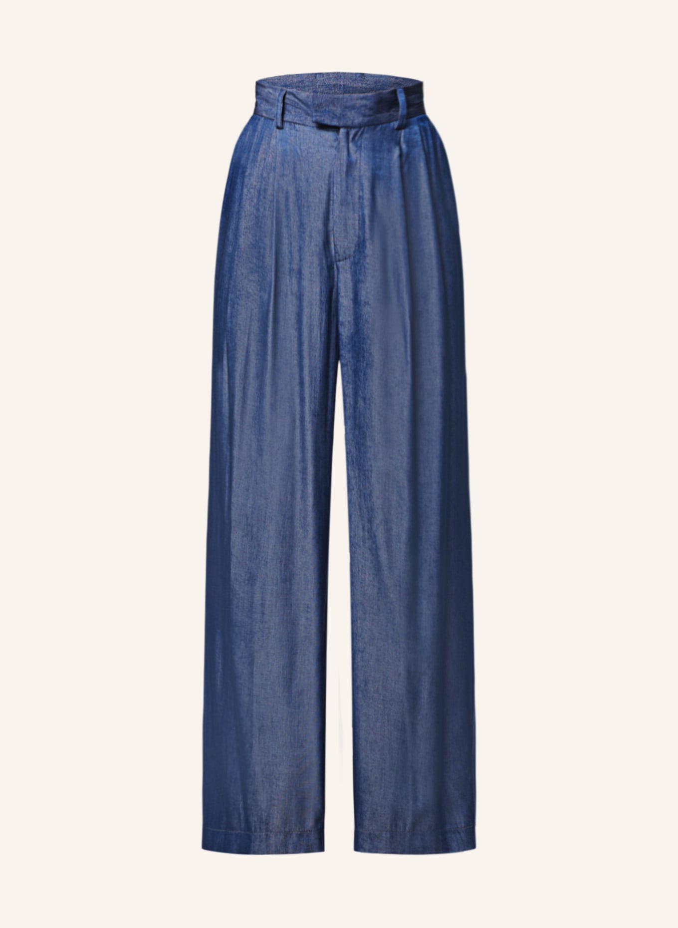 SEM PER LEI Wide leg trousers in denim look, Color: BLUE (Image 1)
