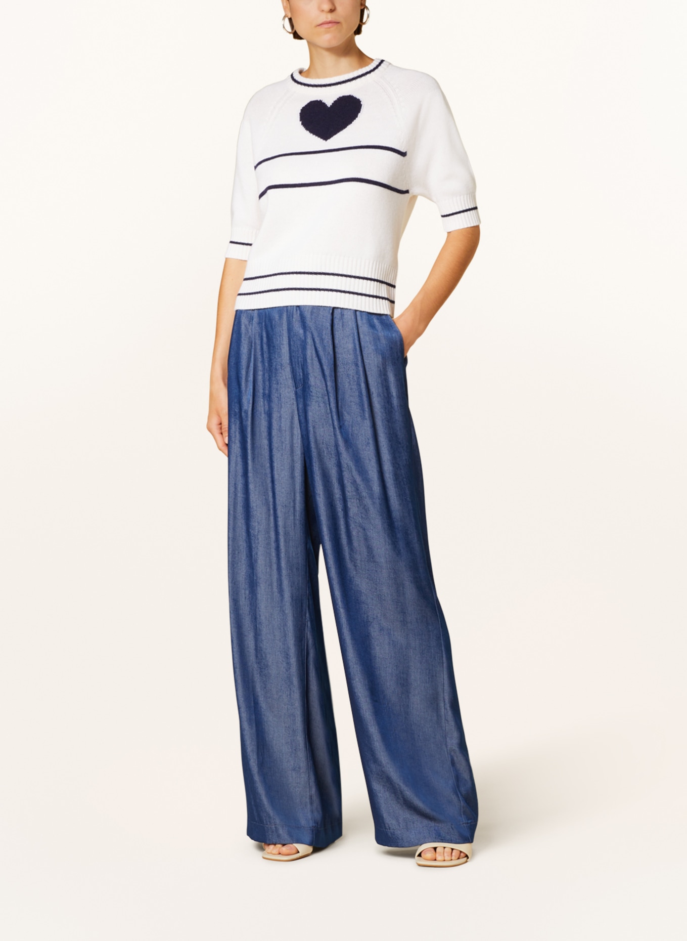 SEM PER LEI Spodnie marlena w stylu jeansowym, Kolor: NIEBIESKI (Obrazek 2)