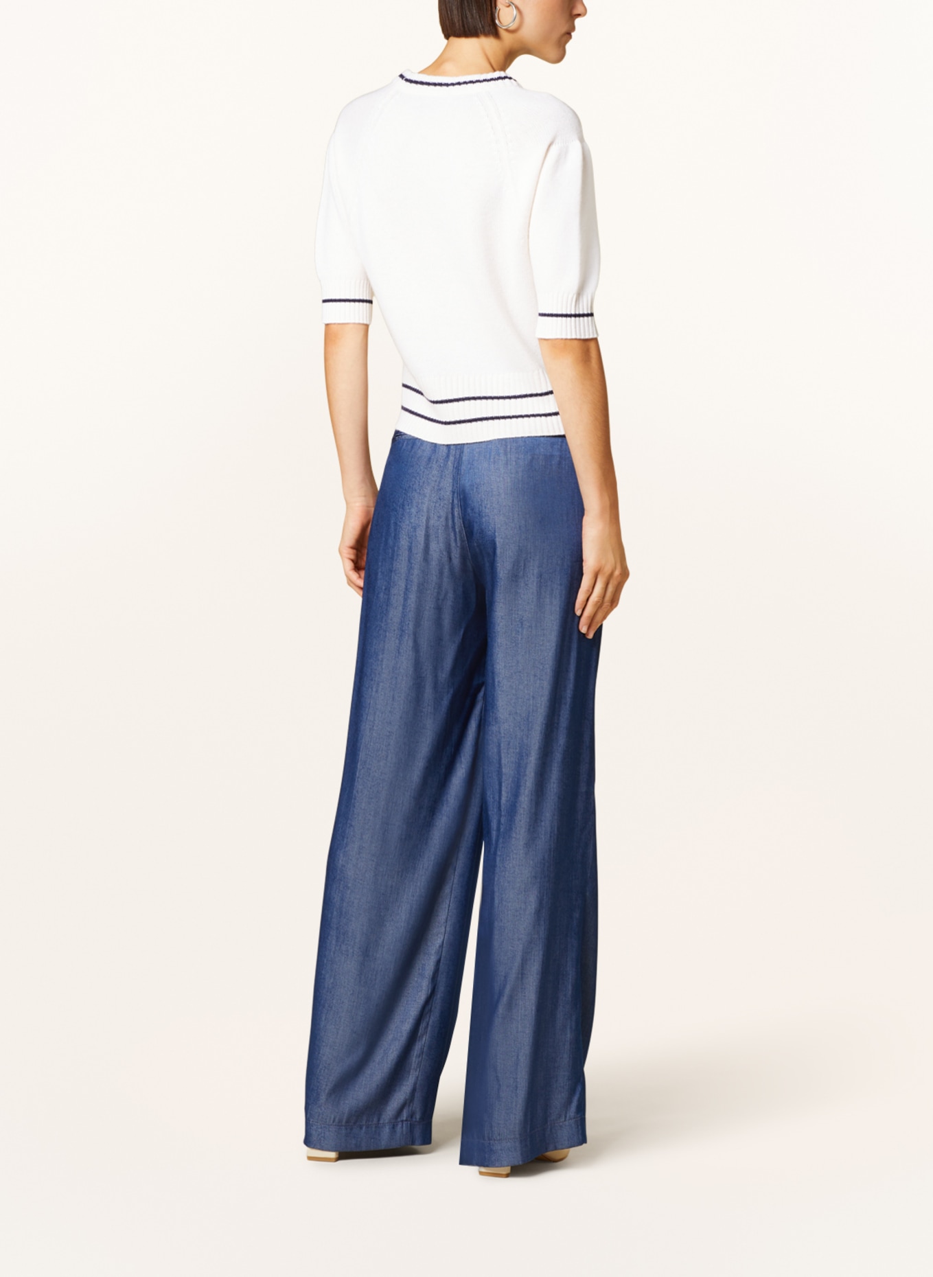 SEM PER LEI Spodnie marlena w stylu jeansowym, Kolor: NIEBIESKI (Obrazek 3)