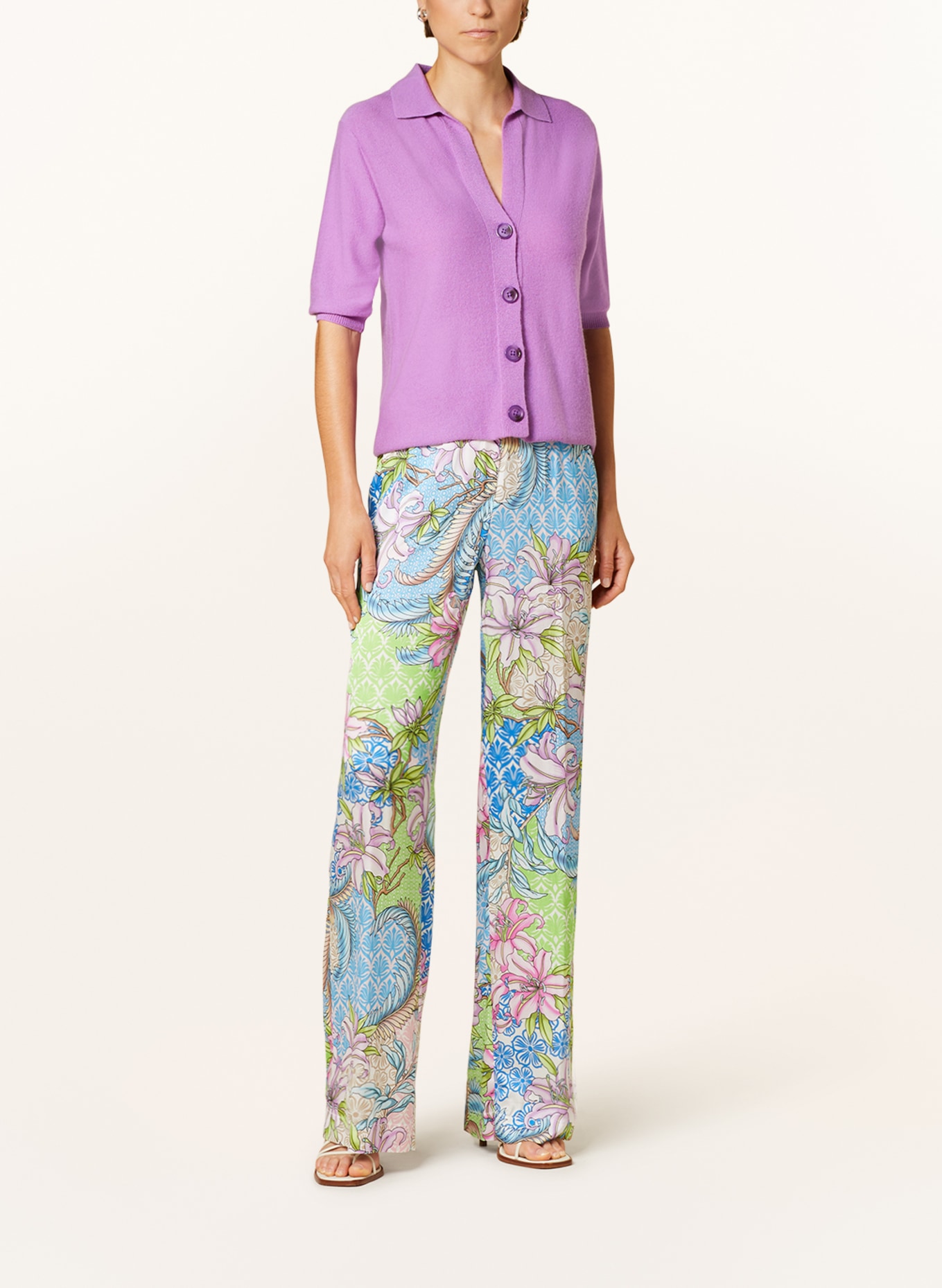 SEM PER LEI Cardigan with cashmere, Color: PURPLE (Image 2)