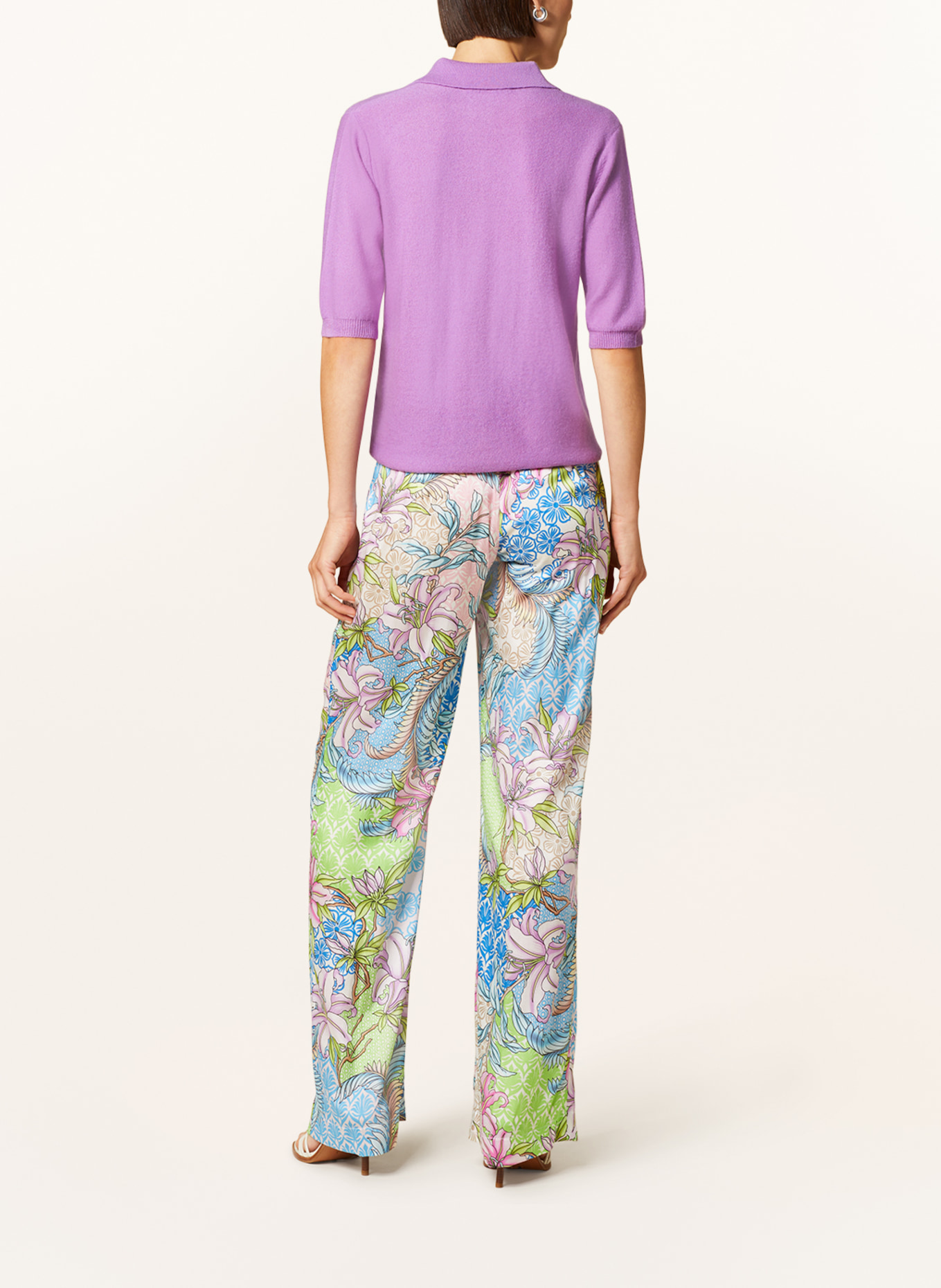 SEM PER LEI Cardigan with cashmere, Color: PURPLE (Image 3)