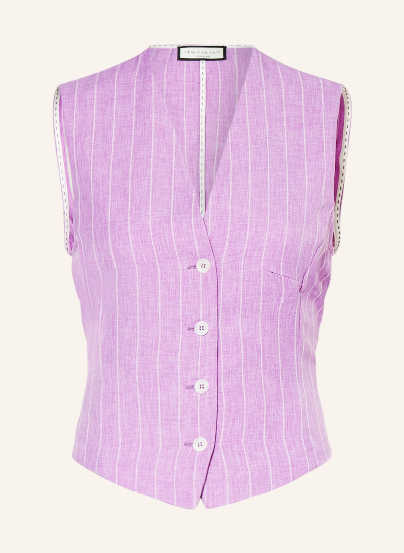 SEM PER LEI Vest, Color: PURPLE/ WHITE (Image 1)