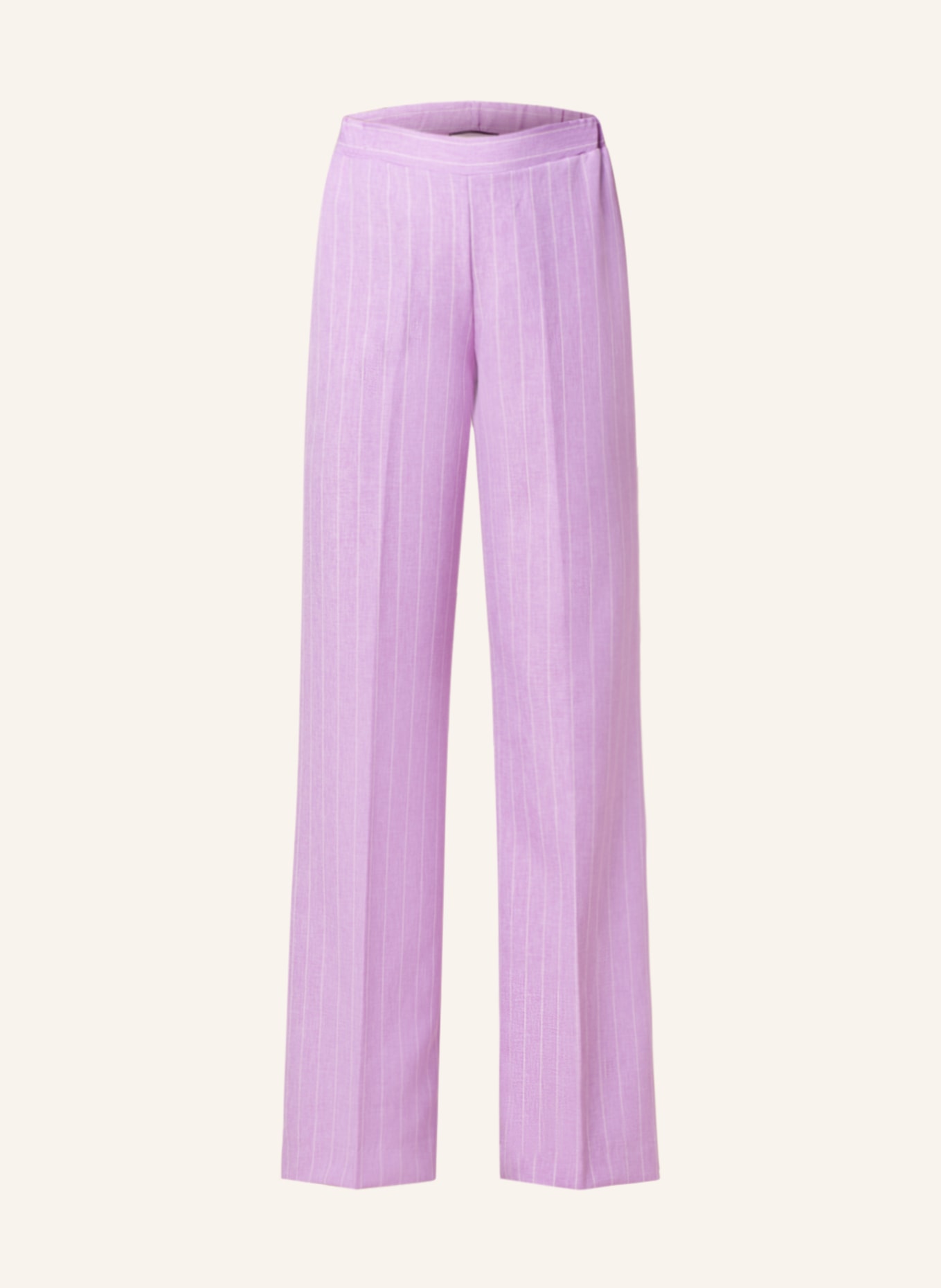SEM PER LEI Wide leg trousers, Color: PURPLE/ WHITE (Image 1)