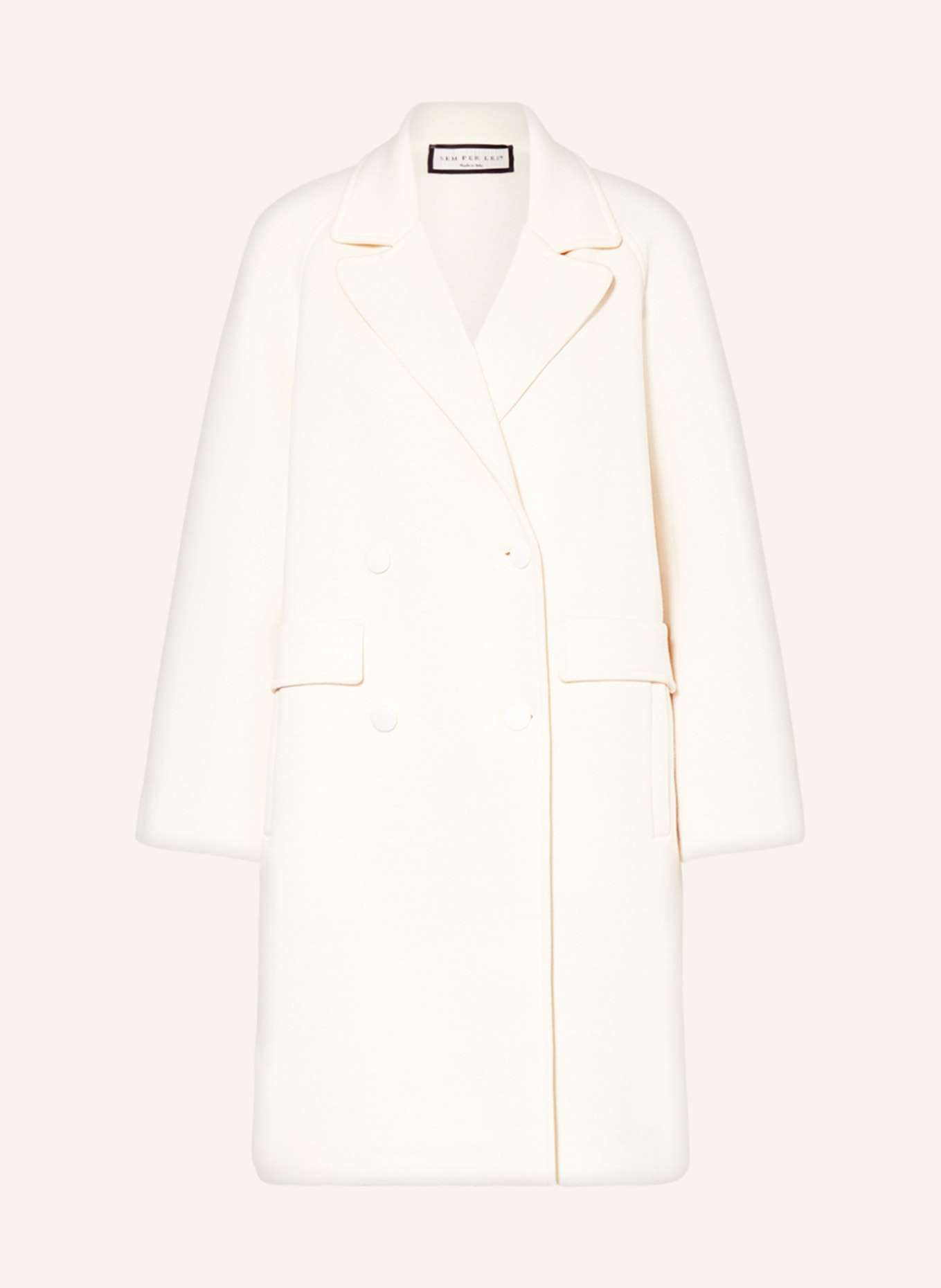 SEM PER LEI Jersey coat, Color: ECRU (Image 1)