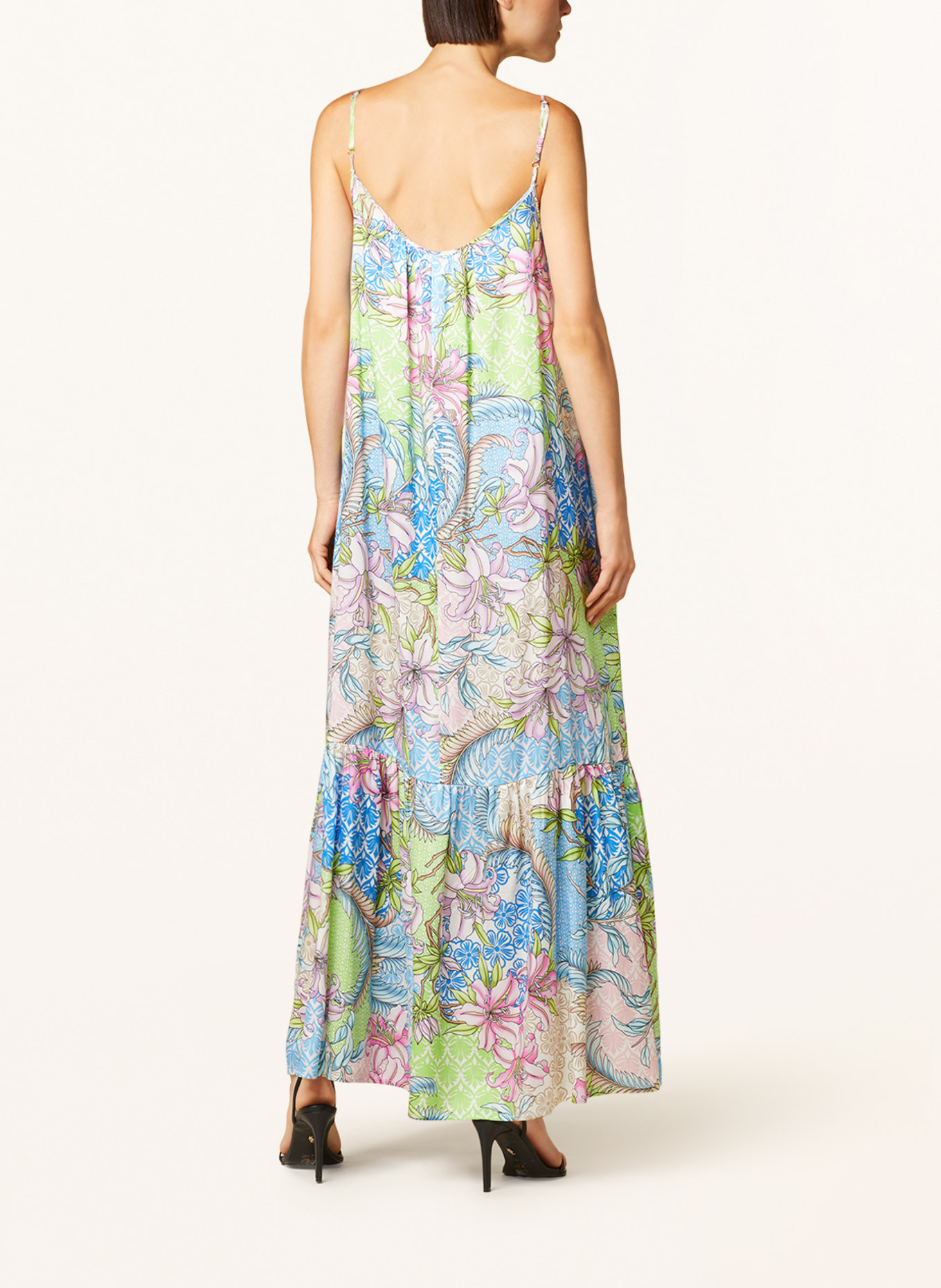 SEM PER LEI Dress with silk, Color: LIGHT GREEN/ LIGHT BLUE/ PURPLE (Image 3)