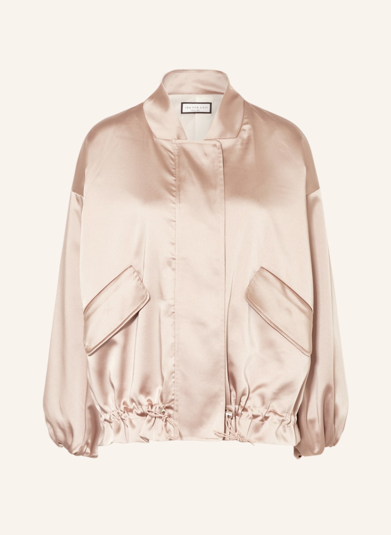 SEM PER LEI Satin blouse, Color: BEIGE (Image 1)