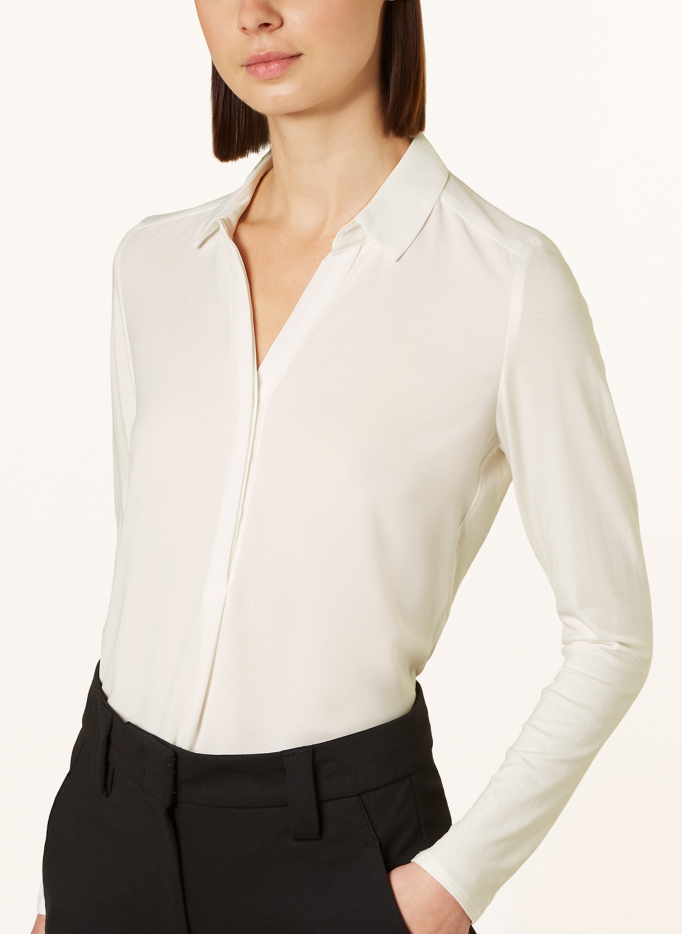 OPUS Shirt blouse FRERA in mixed materials, Color: WHITE (Image 4)