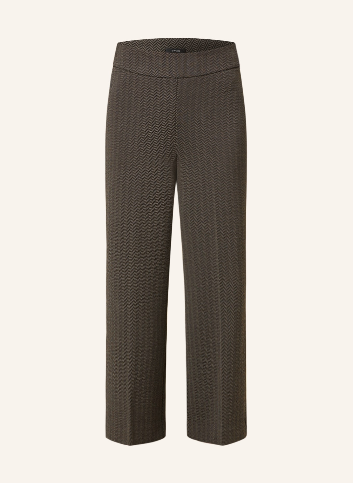 OPUS Jersey culottes MISHA, Color: TAUPE/ DARK BROWN (Image 1)