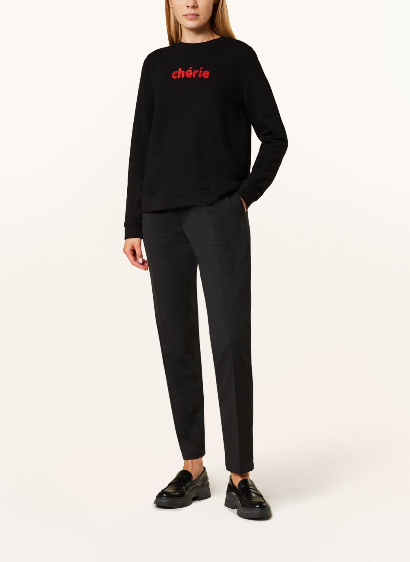 WHISTLES Sweatshirt, Color: BLACK/ RED (Image 2)