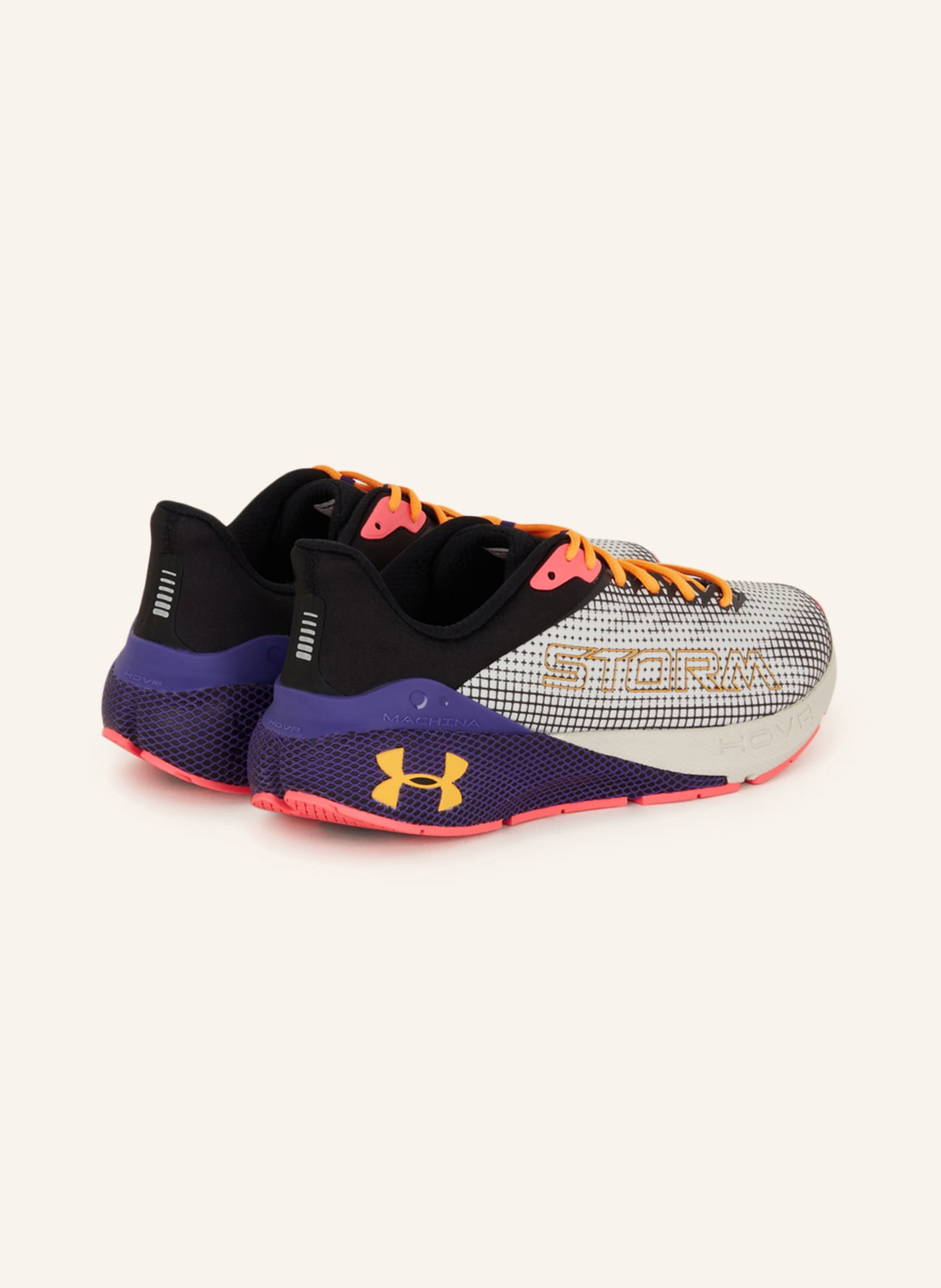 UNDER ARMOUR Running shoes UA MACHINA STORM, Color: WHITE/ BLACK (Image 2)