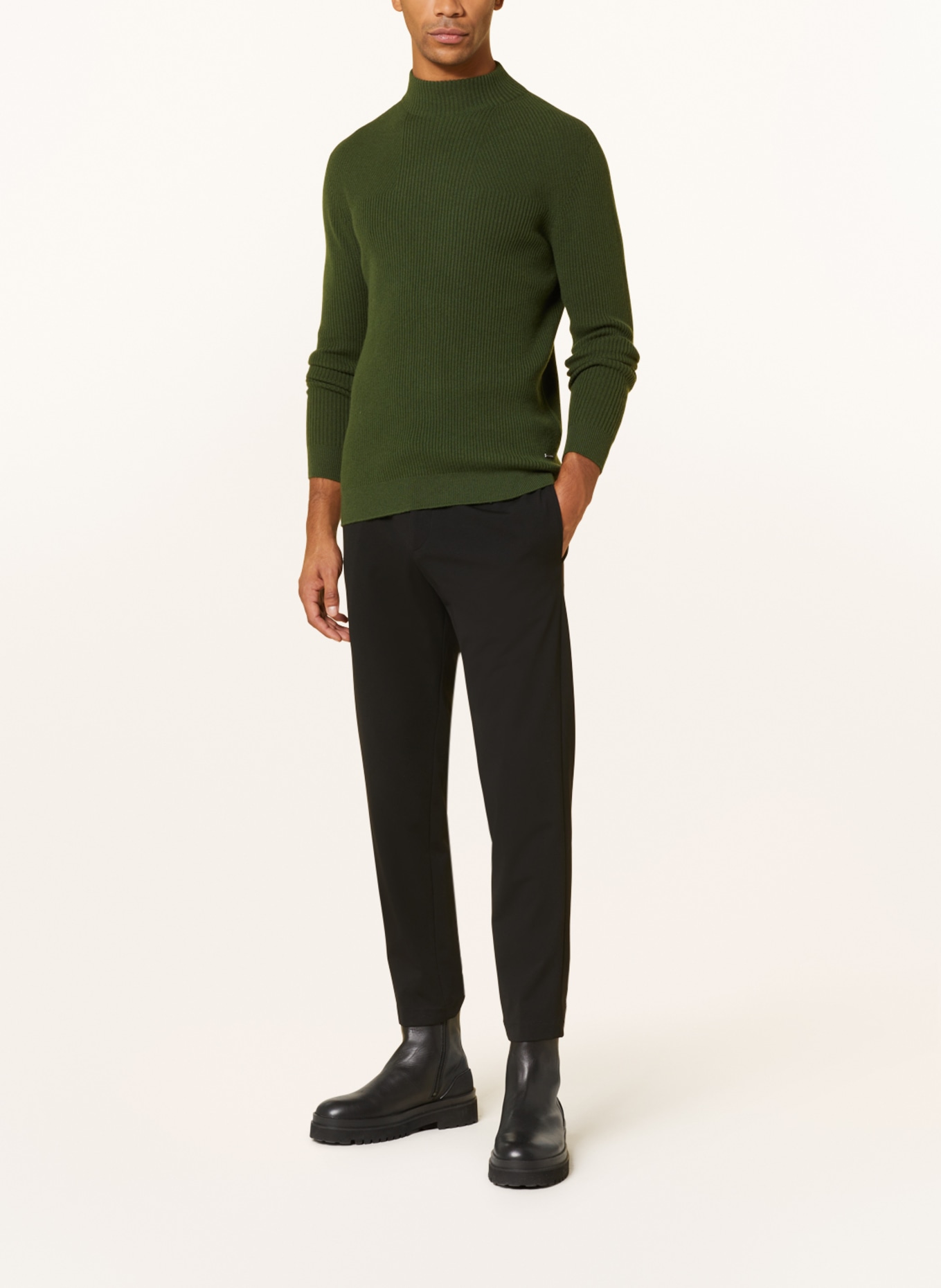 ALPHATAURI Sweater FLUCK with cashmere, Color: DARK GREEN (Image 2)