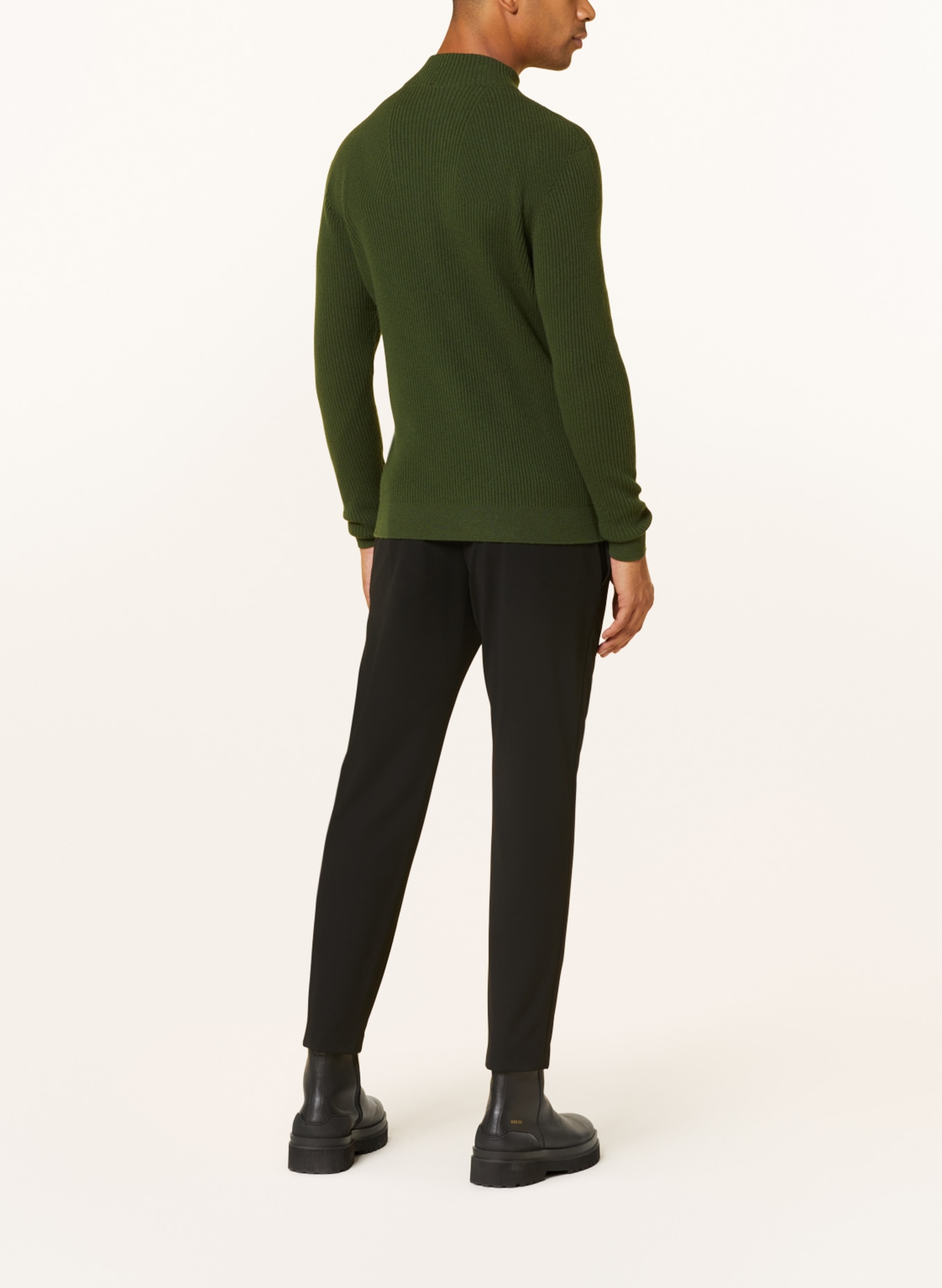 ALPHATAURI Sweter FLUCK z dodatkiem kaszmiru, Kolor: CIEMNOZIELONY (Obrazek 3)
