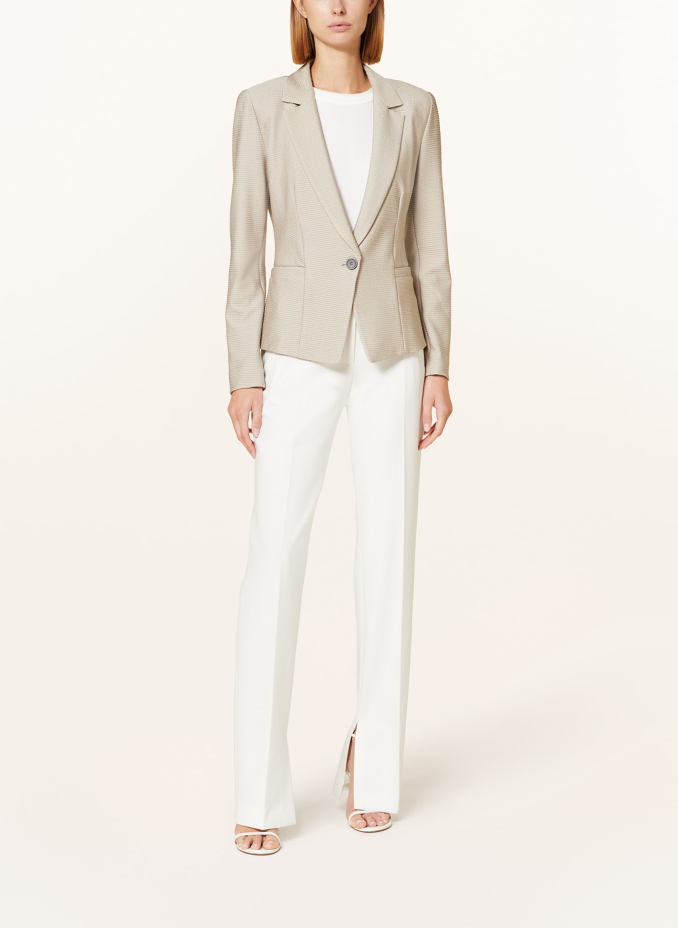 EMPORIO ARMANI Jersey blazer, Color: BEIGE (Image 2)