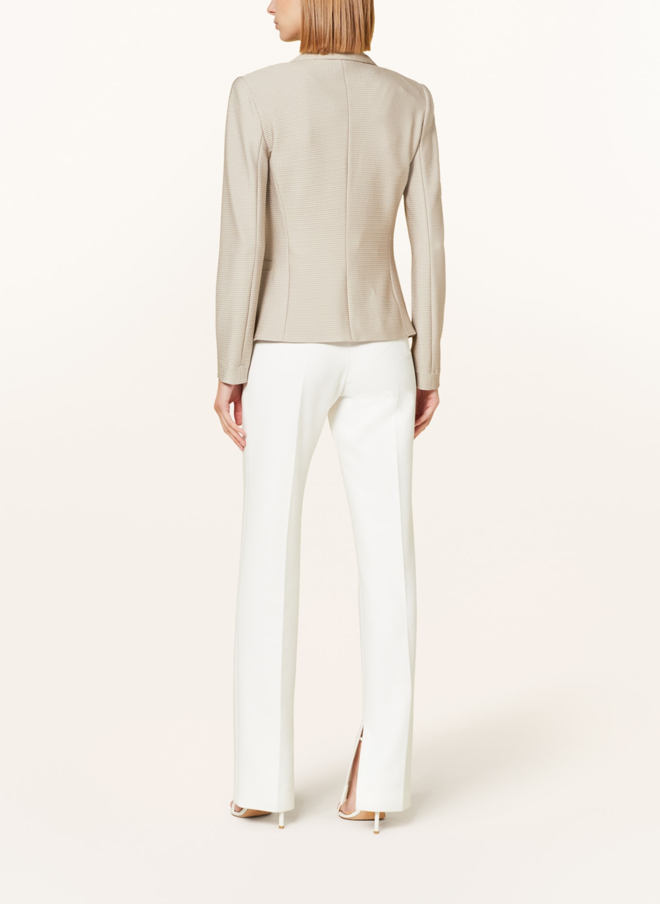 EMPORIO ARMANI Jersey blazer, Color: BEIGE (Image 3)