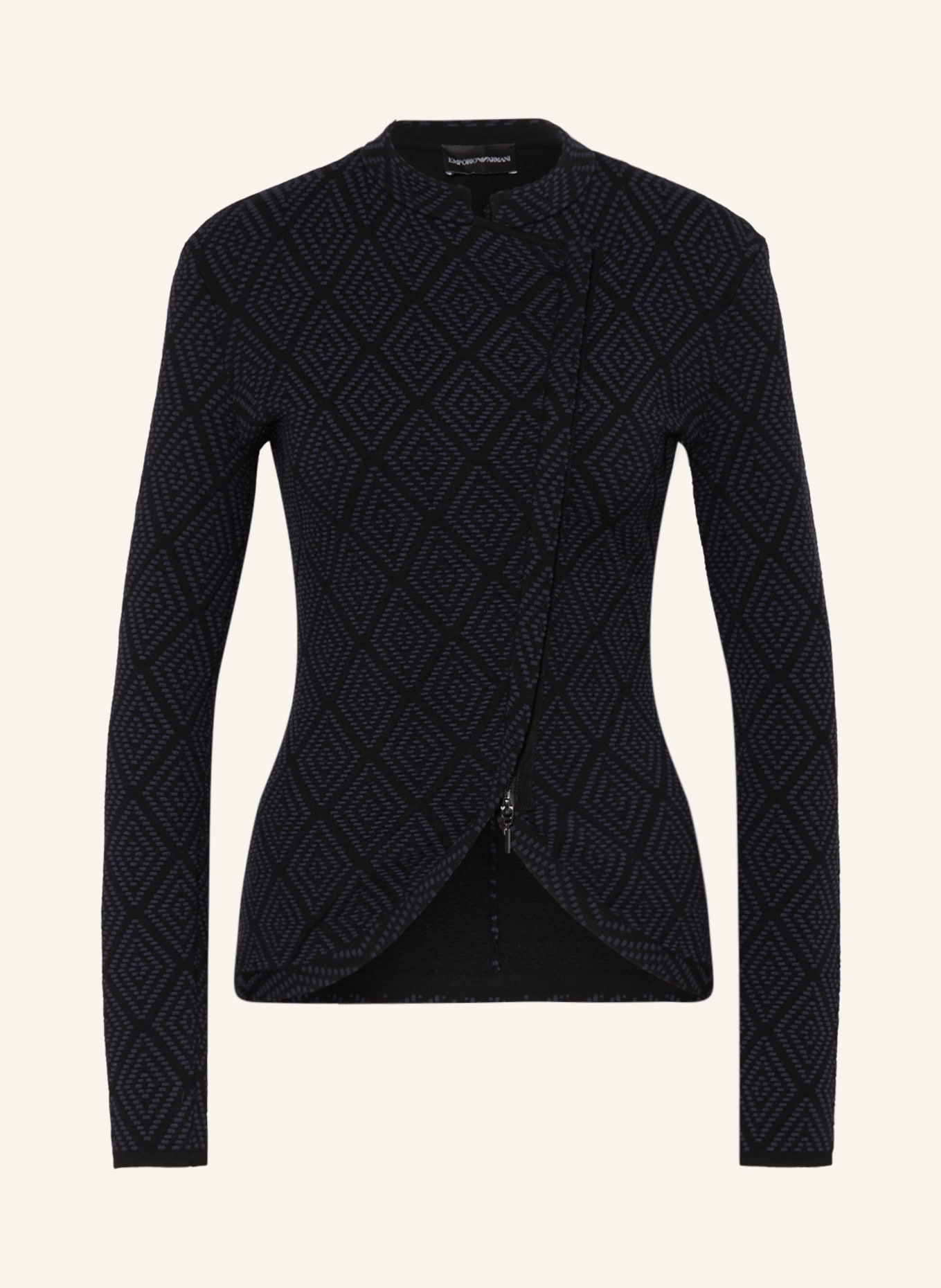 EMPORIO ARMANI Knit blazer, Color: BLACK/ DARK PURPLE (Image 1)