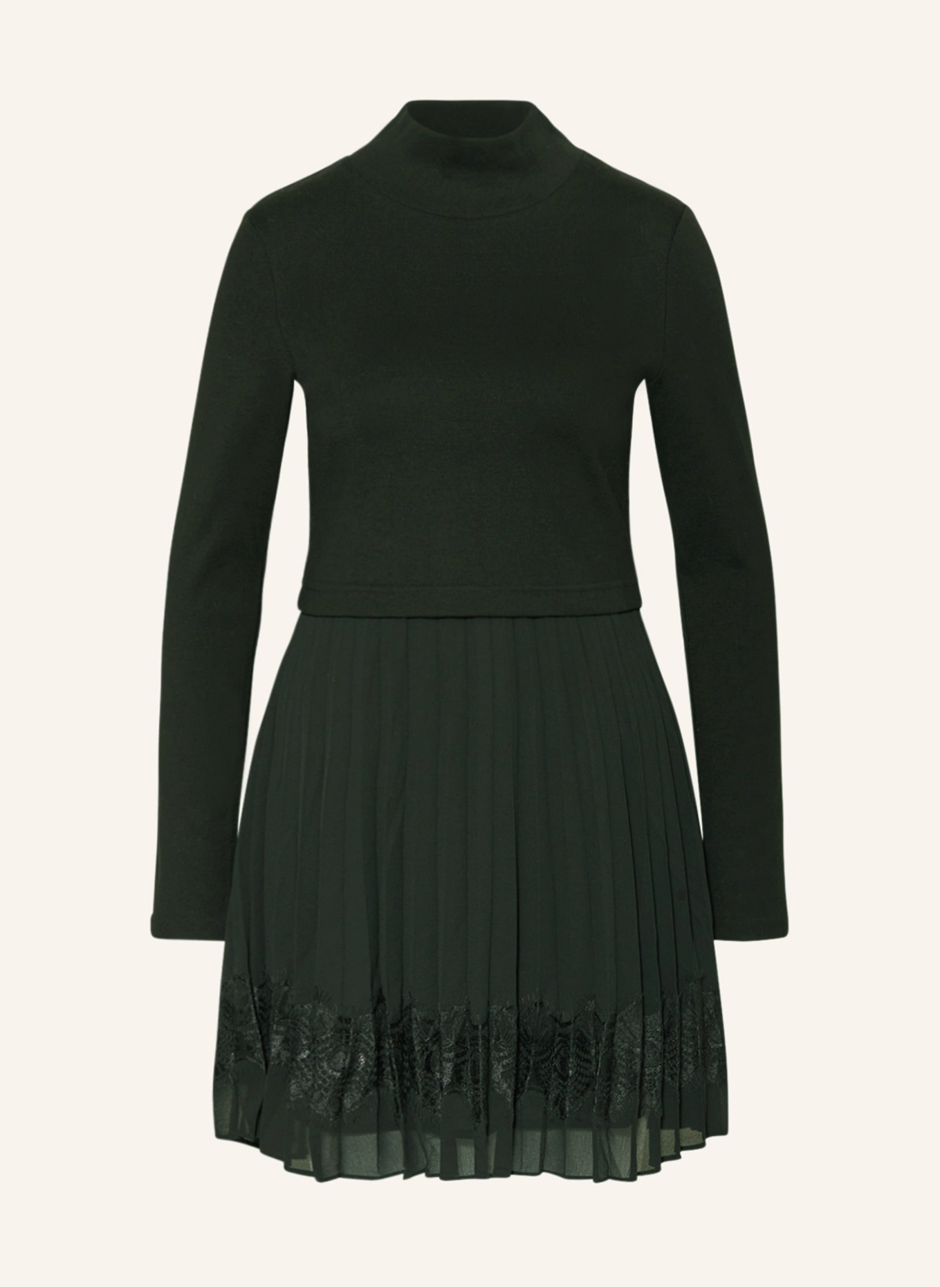 CLAUDIE PIERLOT Kleid im Materialmix, Farbe: SCHWARZ (Bild 1)
