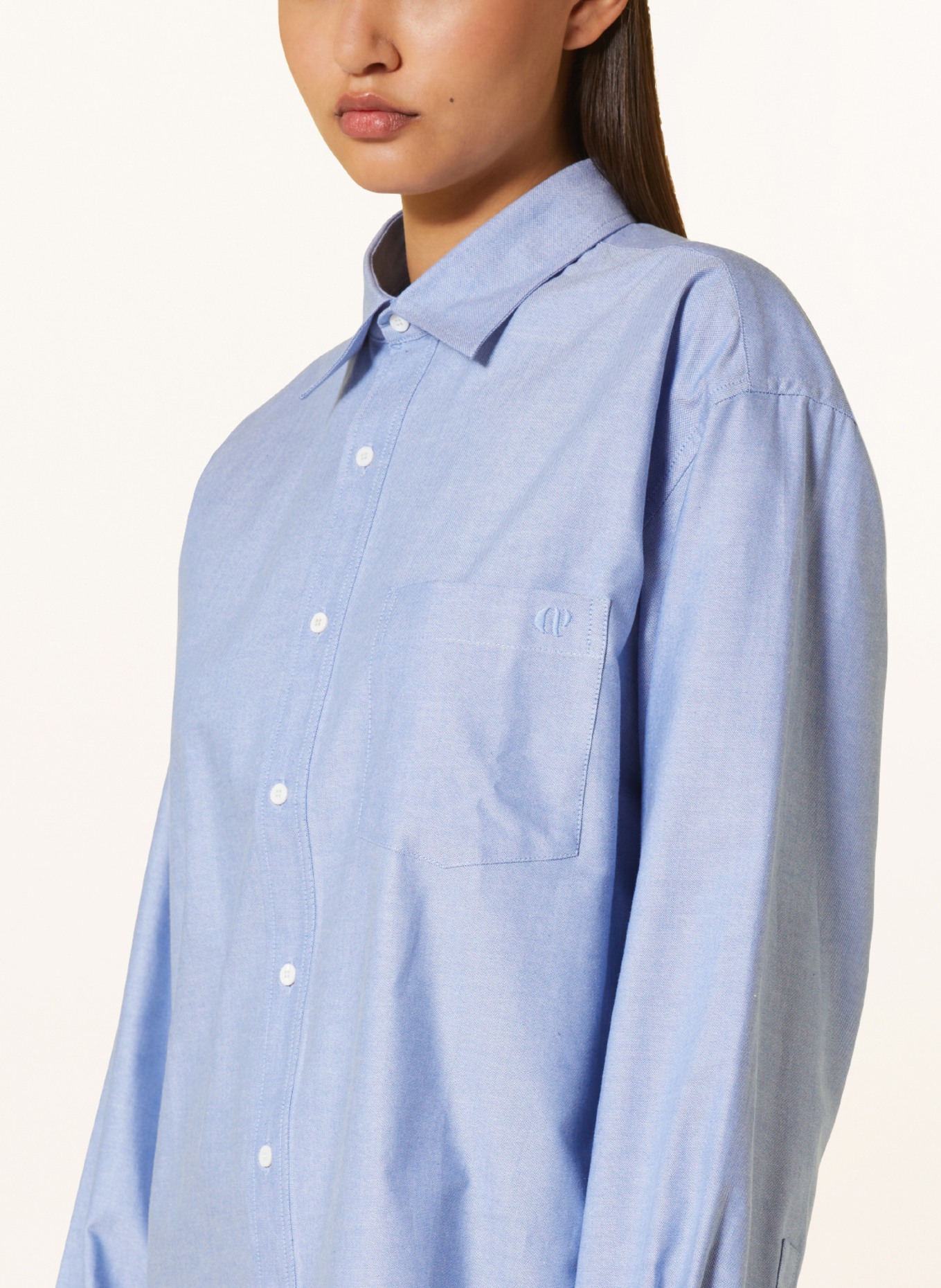 CLAUDIE PIERLOT Oversized-Hemdbluse, Farbe: HELLBLAU (Bild 4)