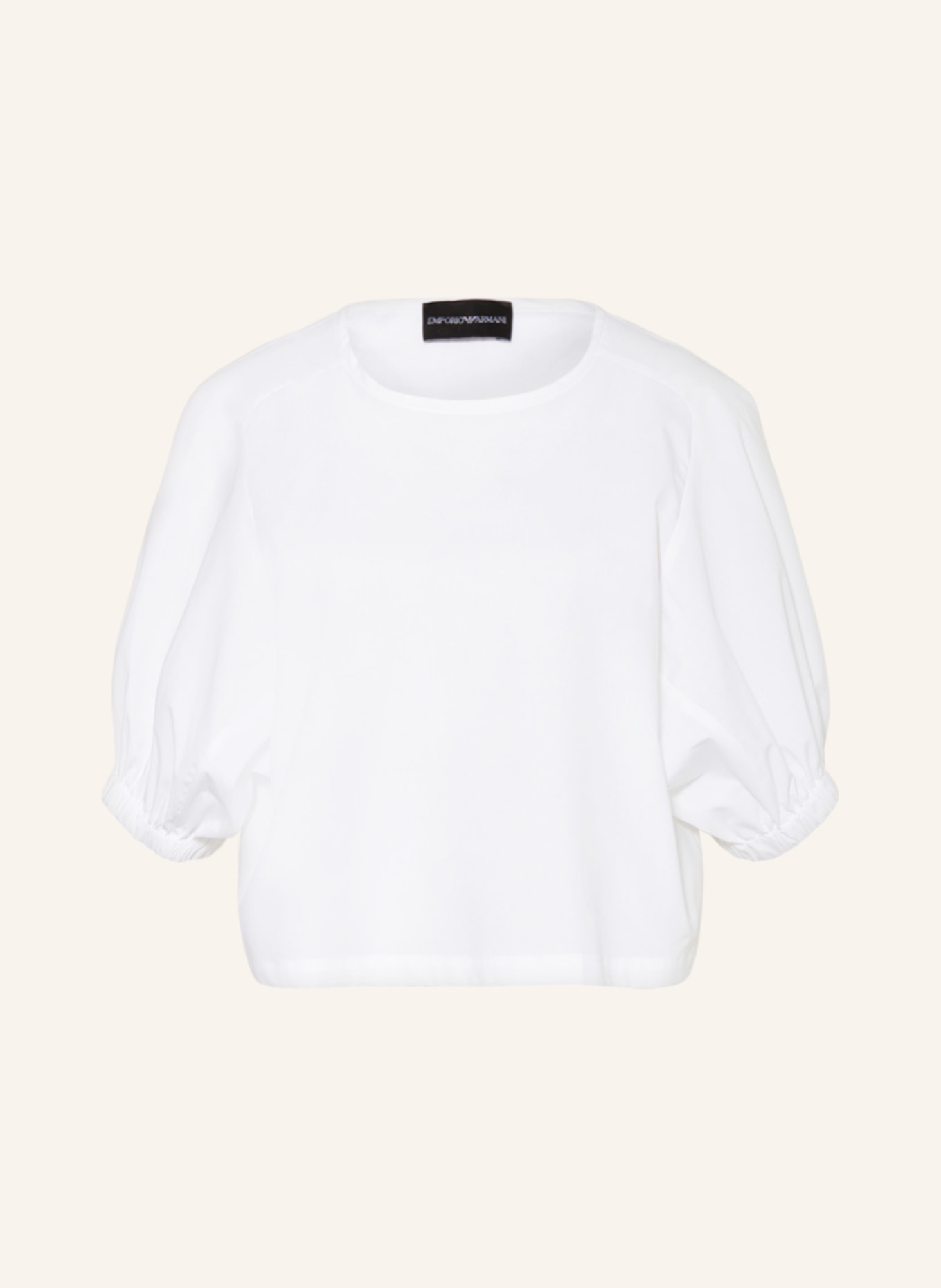 EMPORIO ARMANI Shirt blouse with 3/4 sleeves, Color: WHITE (Image 1)