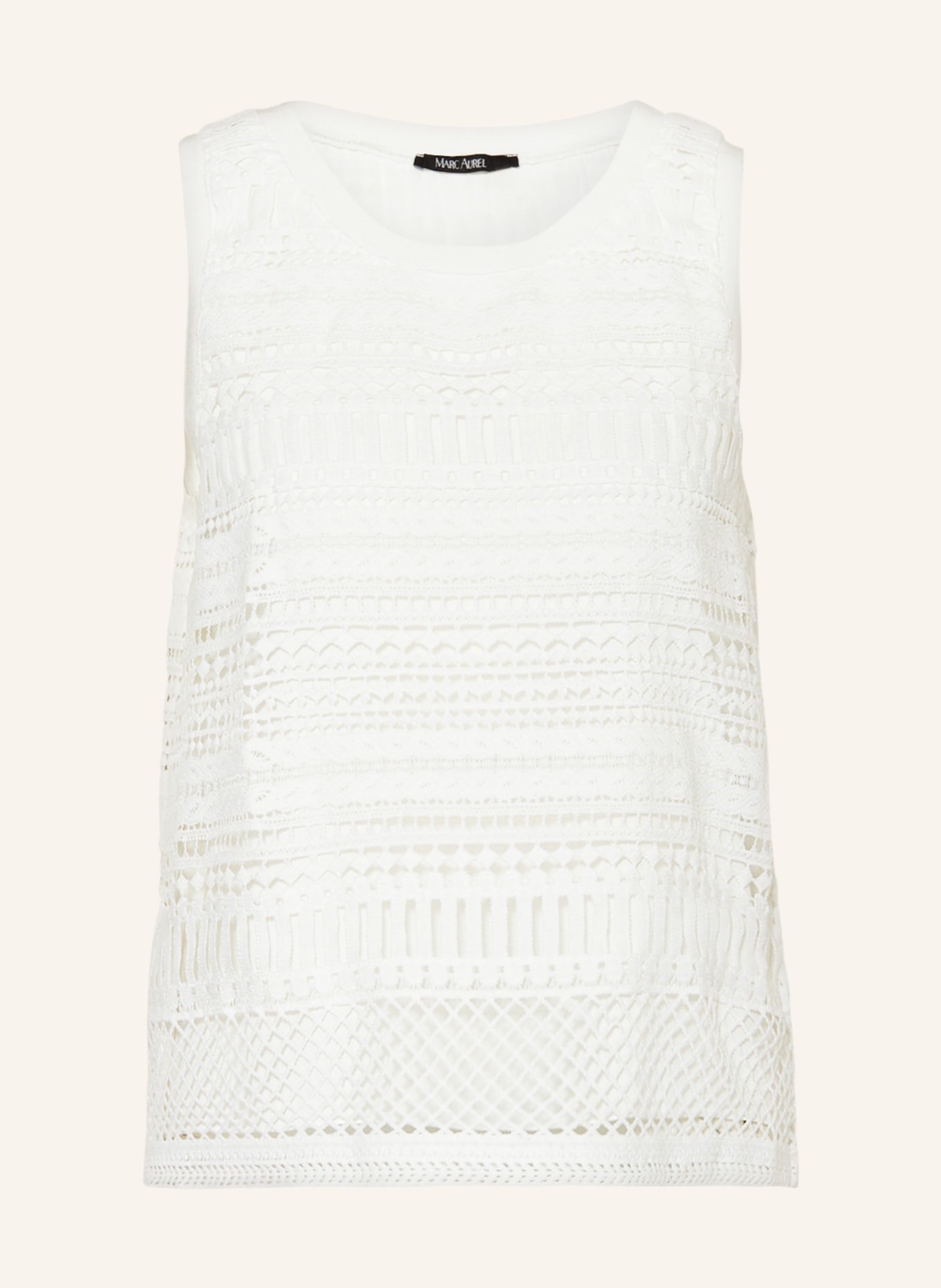 MARC AUREL Top with lace, Color: WHITE (Image 1)