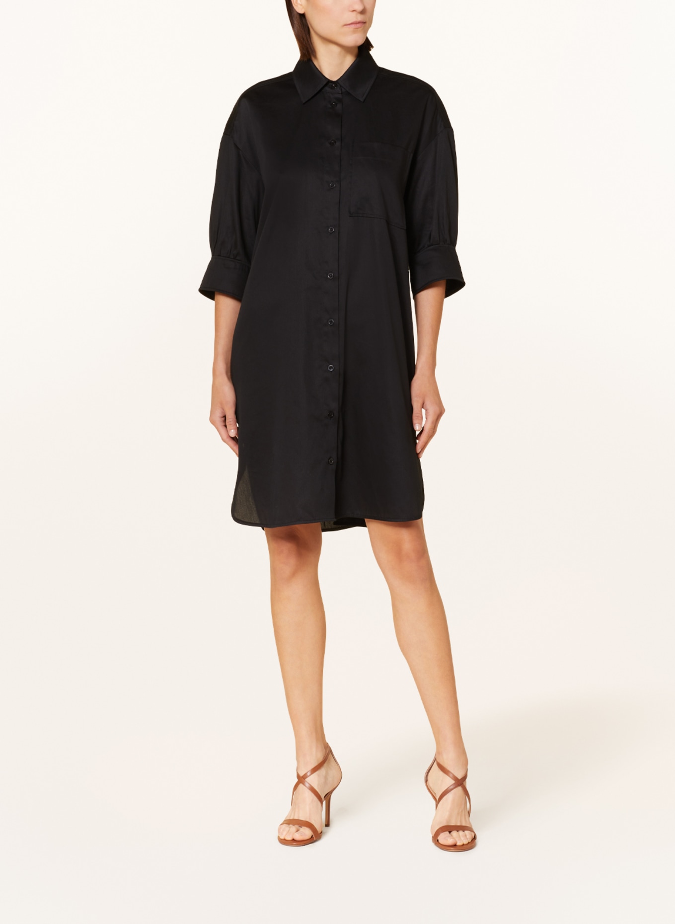 MARC AUREL Shirt dress, Color: BLACK (Image 2)