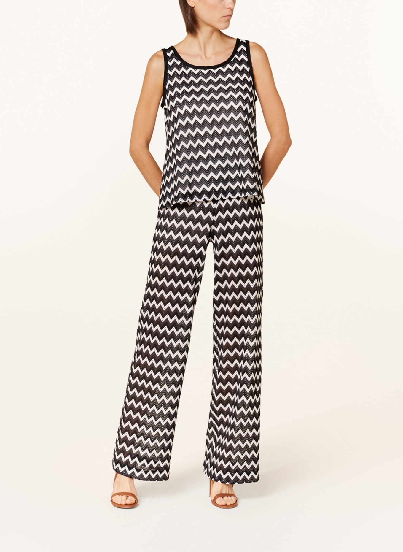 MARC AUREL Knit top, Color: BLACK/ WHITE (Image 2)