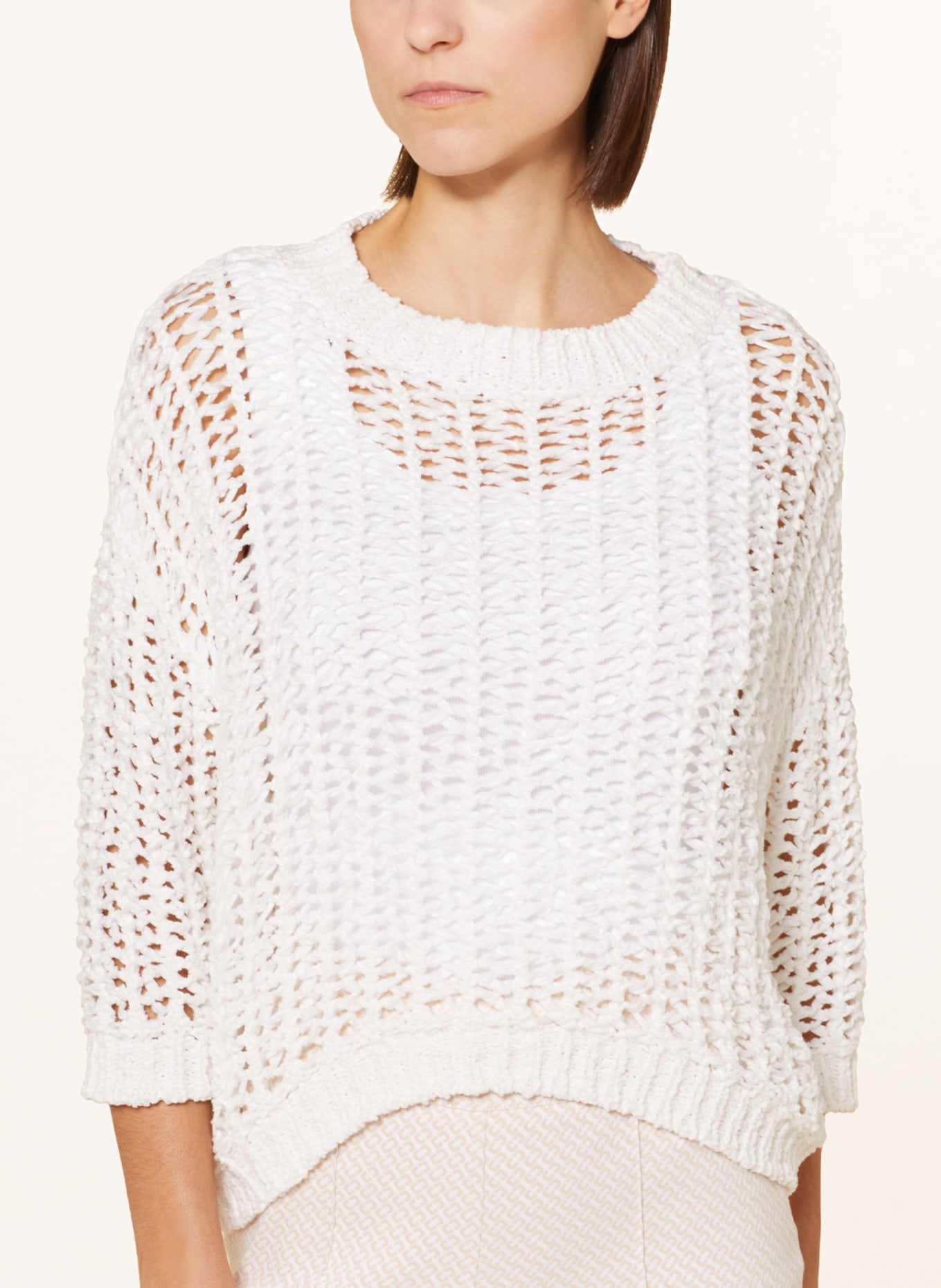 MARC AUREL Sweater with 3/4 sleeves, Color: WHITE (Image 4)
