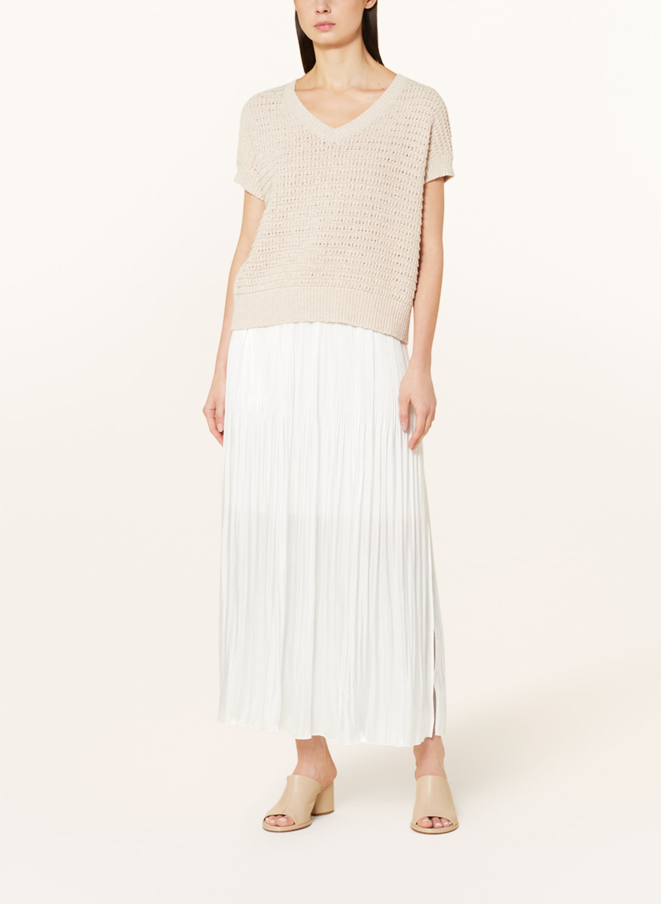 MARC AUREL Pleated skirt, Color: WHITE (Image 2)