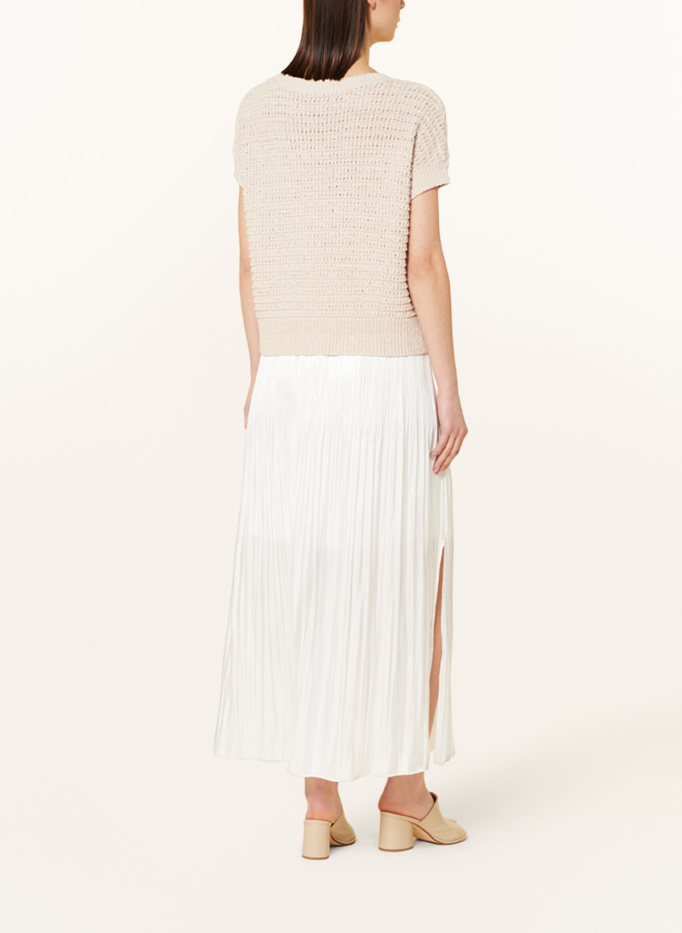 MARC AUREL Pleated skirt, Color: WHITE (Image 3)