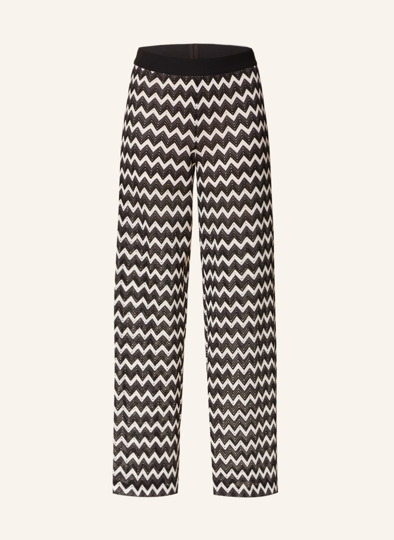 MARC AUREL Knit trousers, Color: BLACK/ WHITE (Image 1)