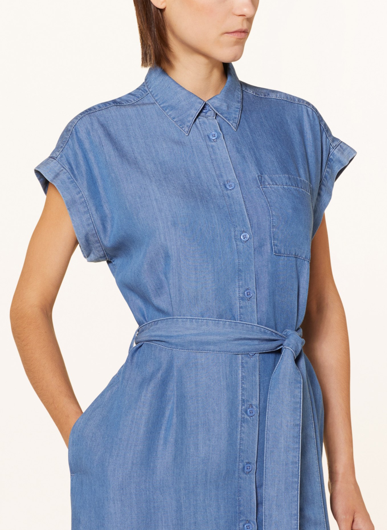 MARC AUREL Sukienka koszulowa w stylu jeansowym, Kolor: NIEBIESKI (Obrazek 4)