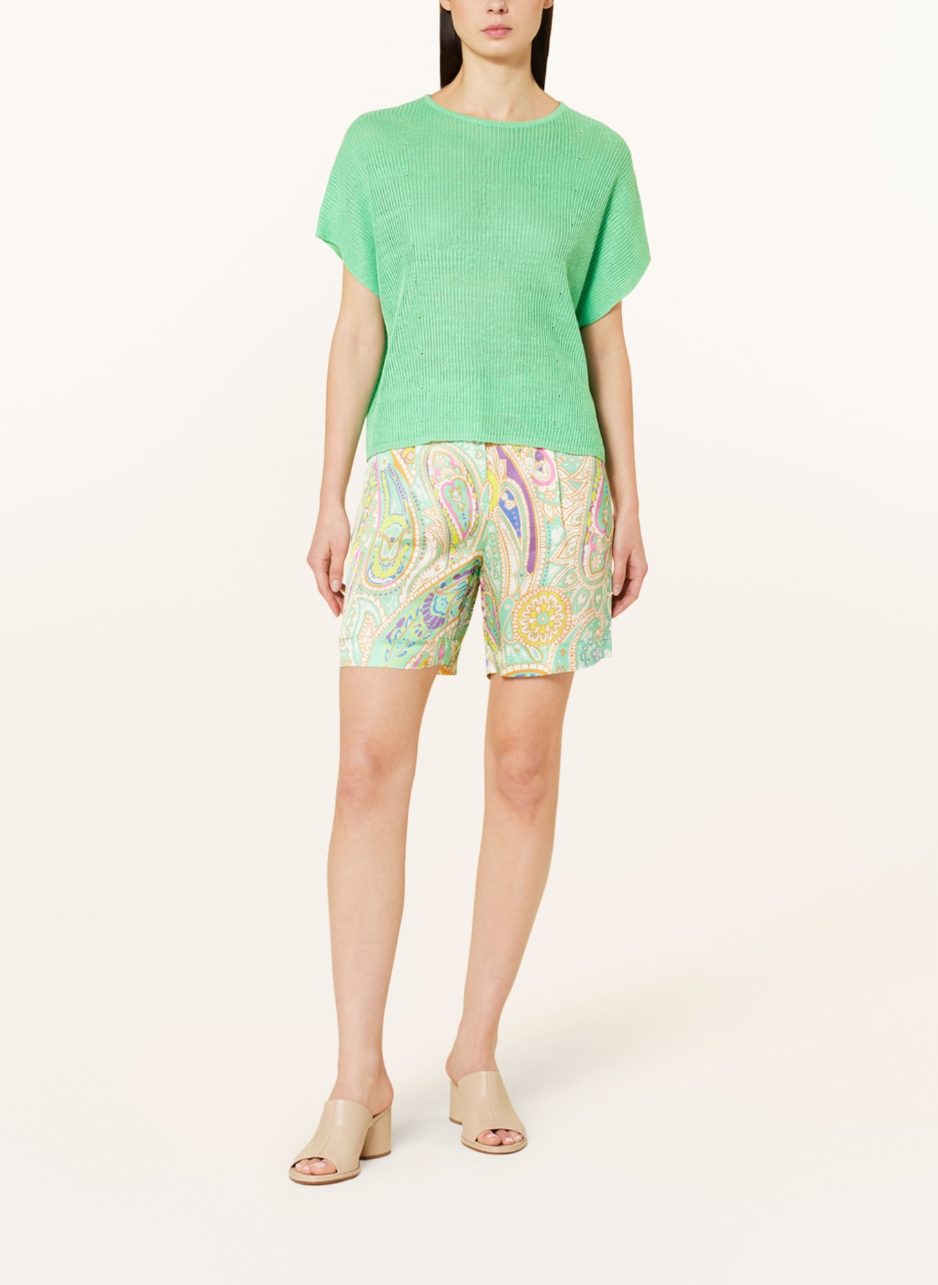 MARC AUREL Knit shirt in linen, Color: GREEN (Image 2)