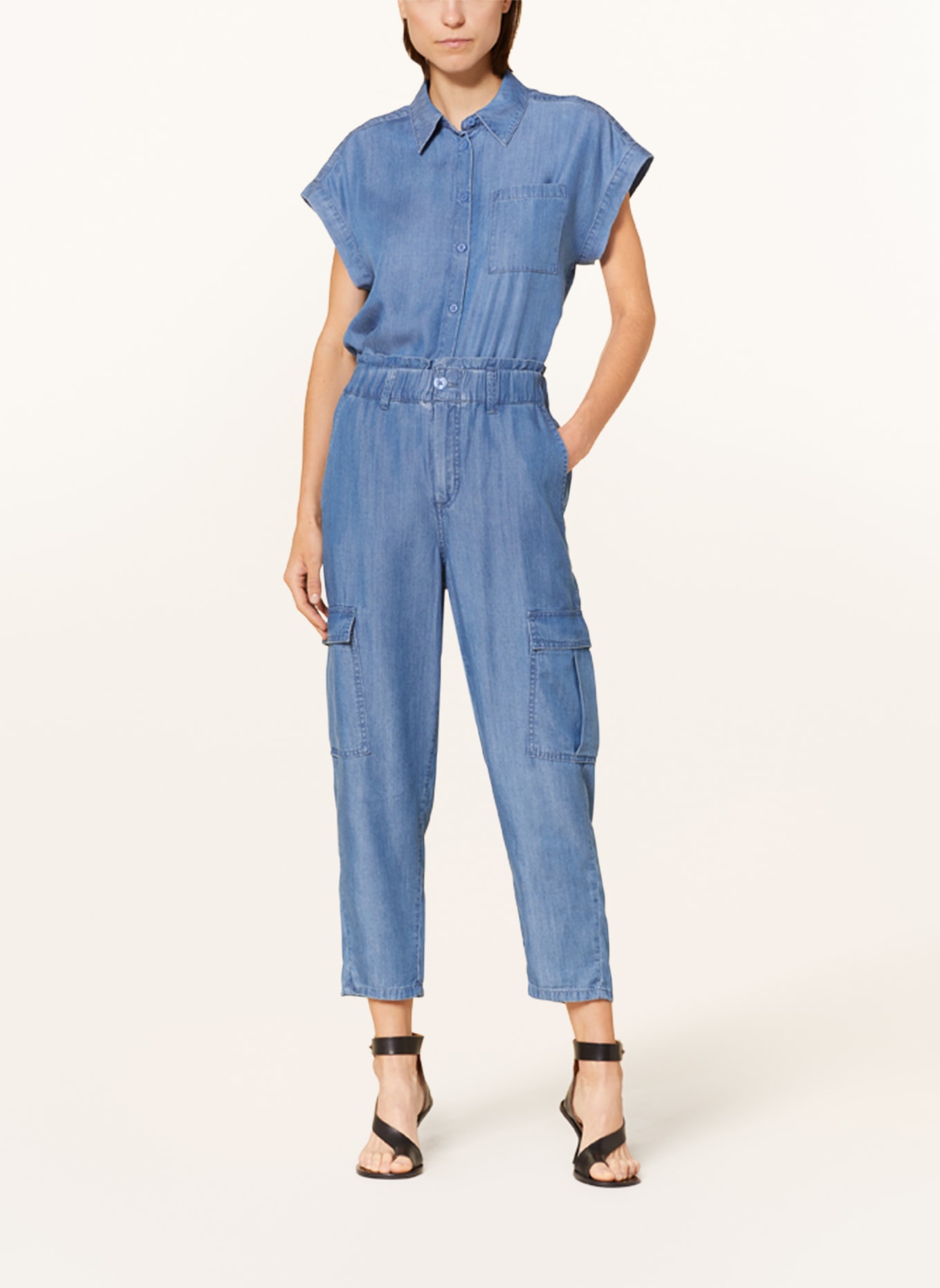 MARC AUREL Shirt blouse in denim look, Color: BLUE (Image 2)