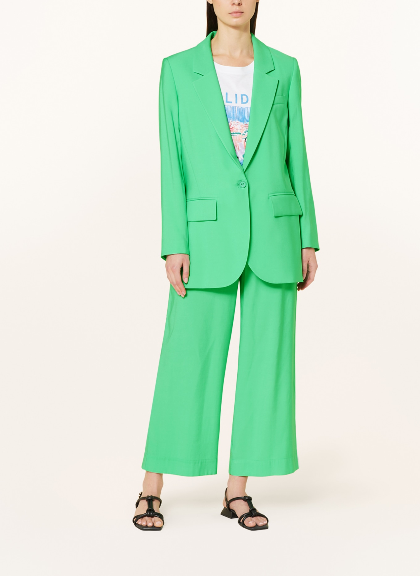 MARC AUREL Long blazer, Color: GREEN (Image 2)