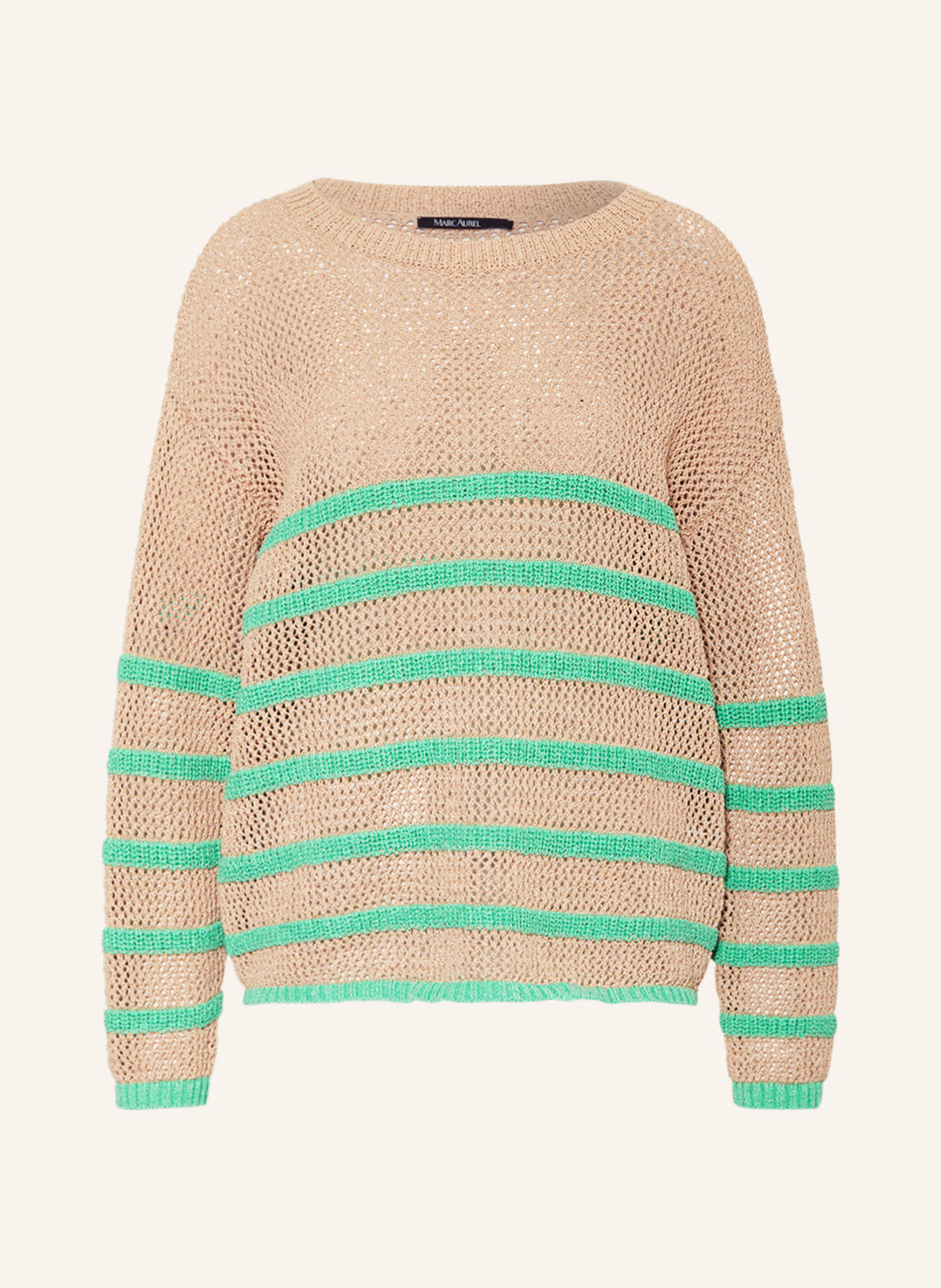MARC AUREL Sweater, Color: BEIGE/ GREEN (Image 1)