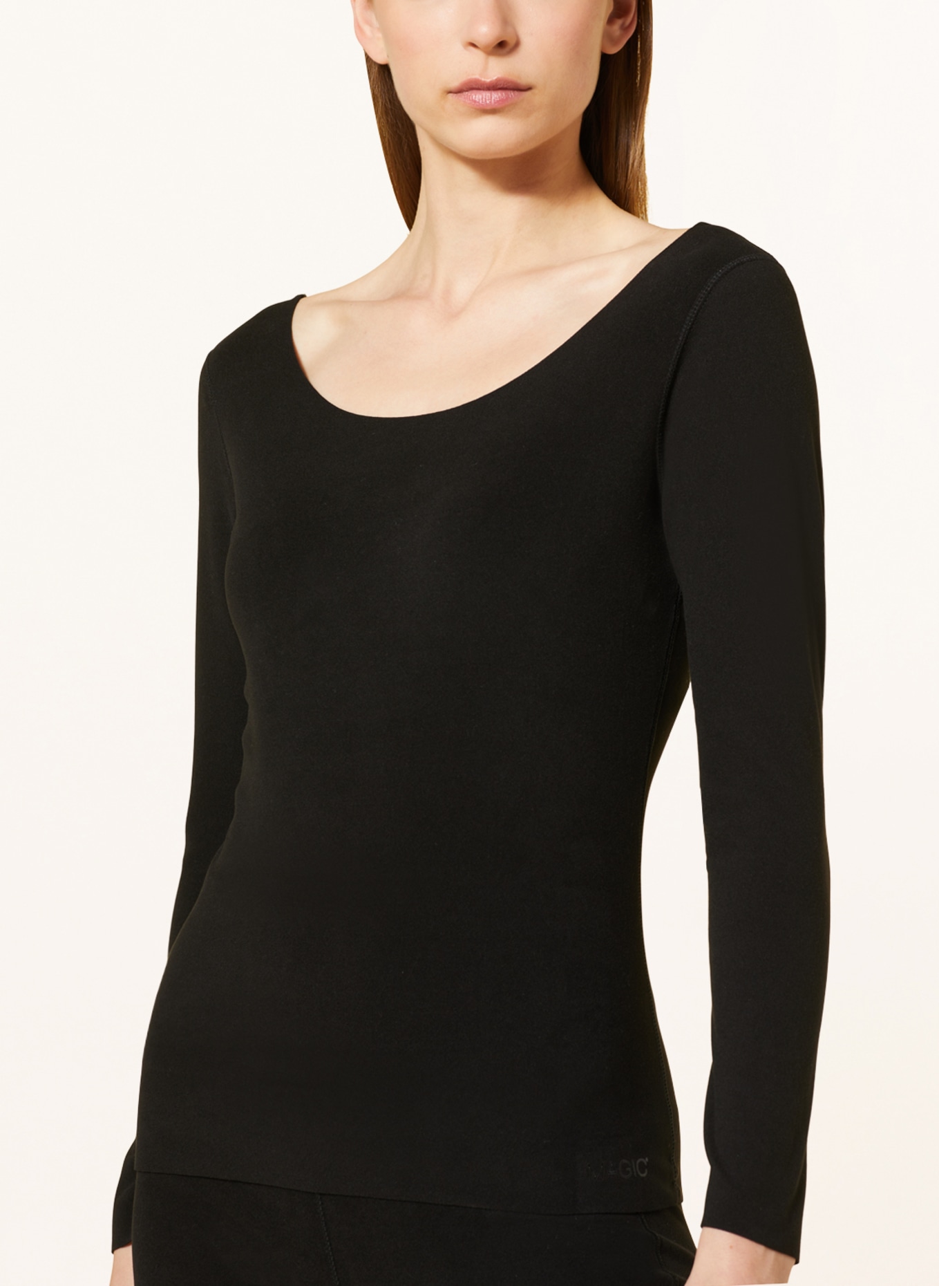 MAGIC Bodyfashion Long sleeve shirt STAY WARM made of fleece, Color: BLACK (Image 4)