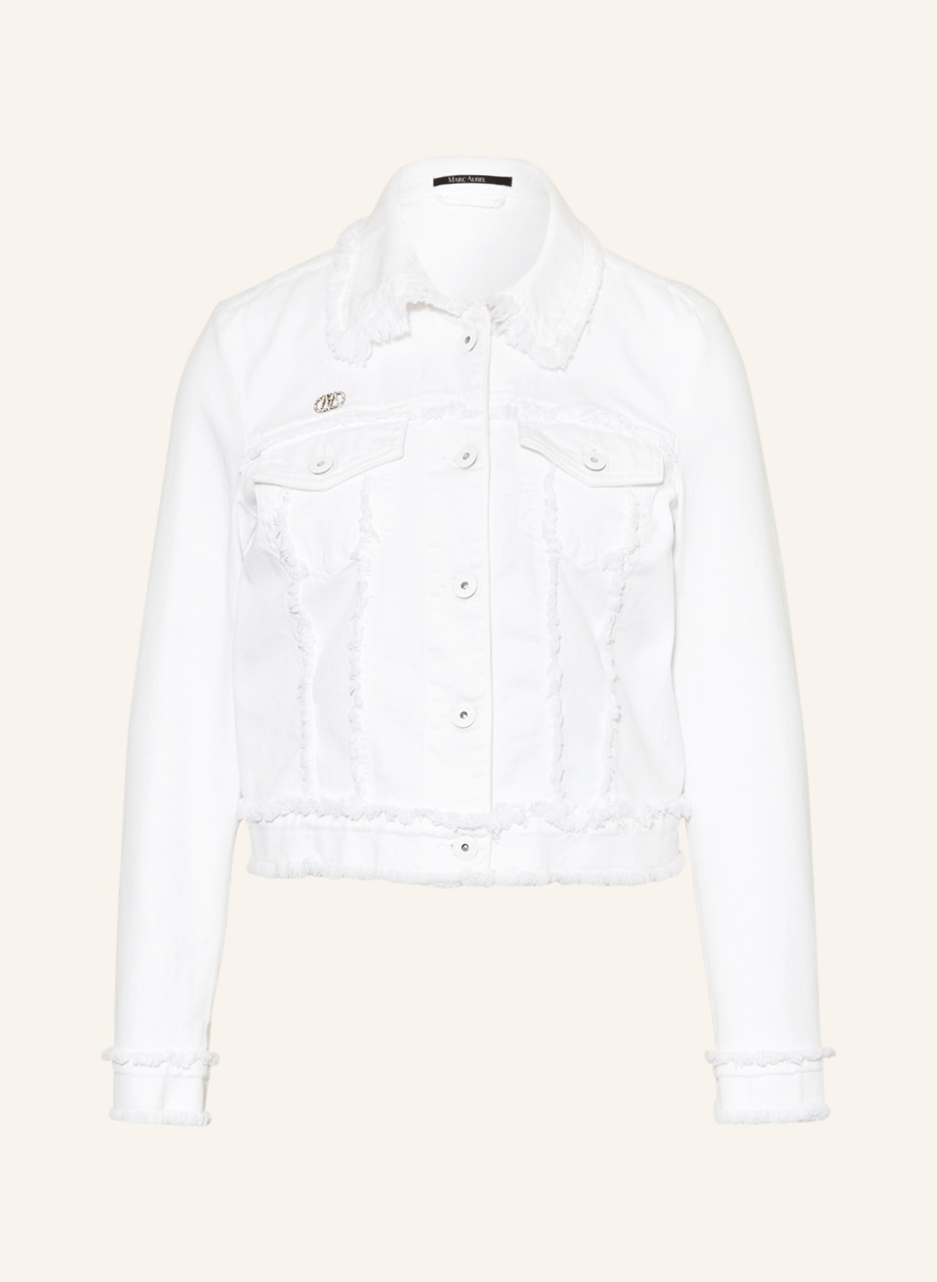 MARC AUREL Denim jacket, Color: WHITE (Image 1)