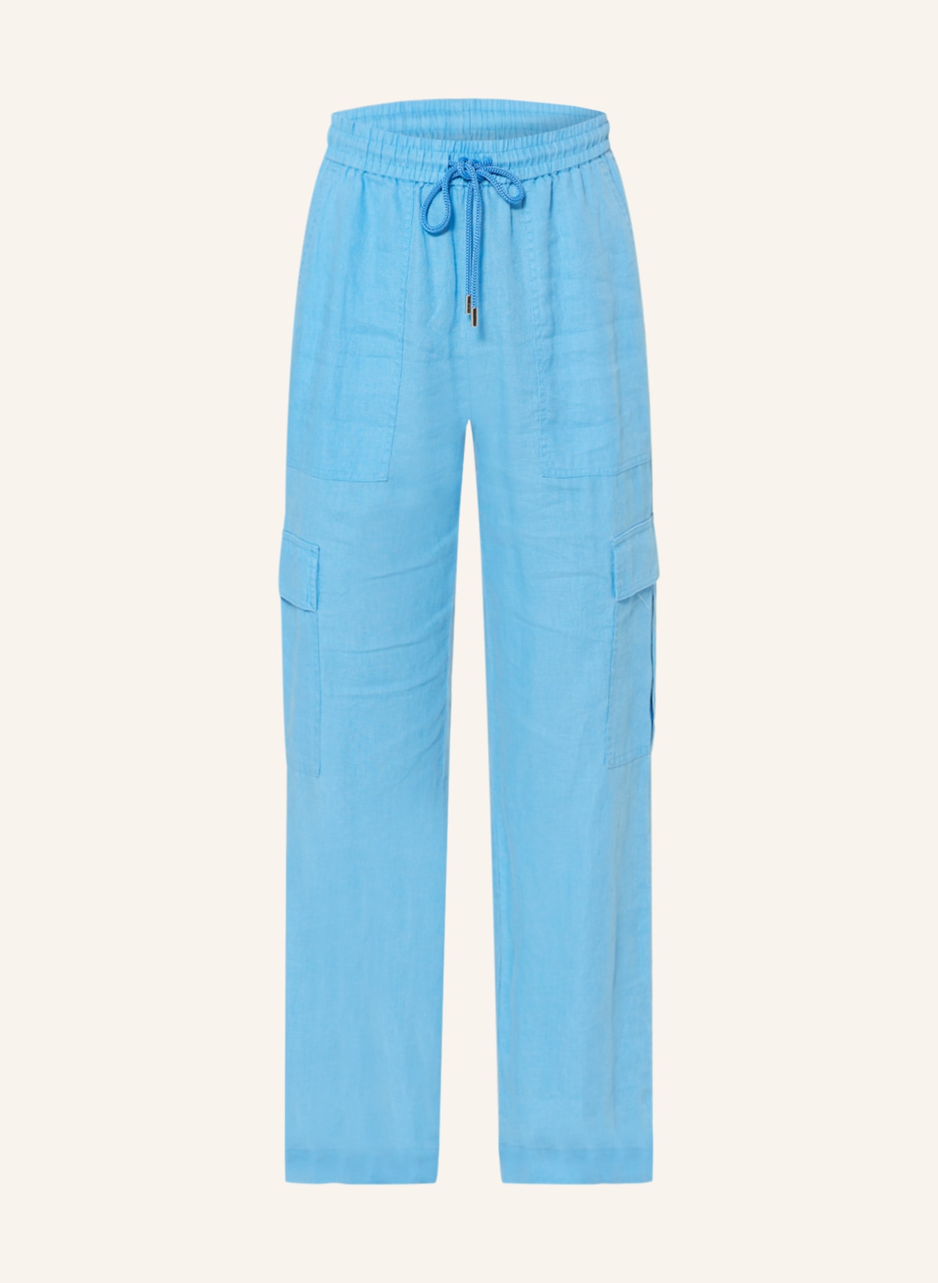 MARC AUREL Cargo pants made of linen, Color: BLUE (Image 1)