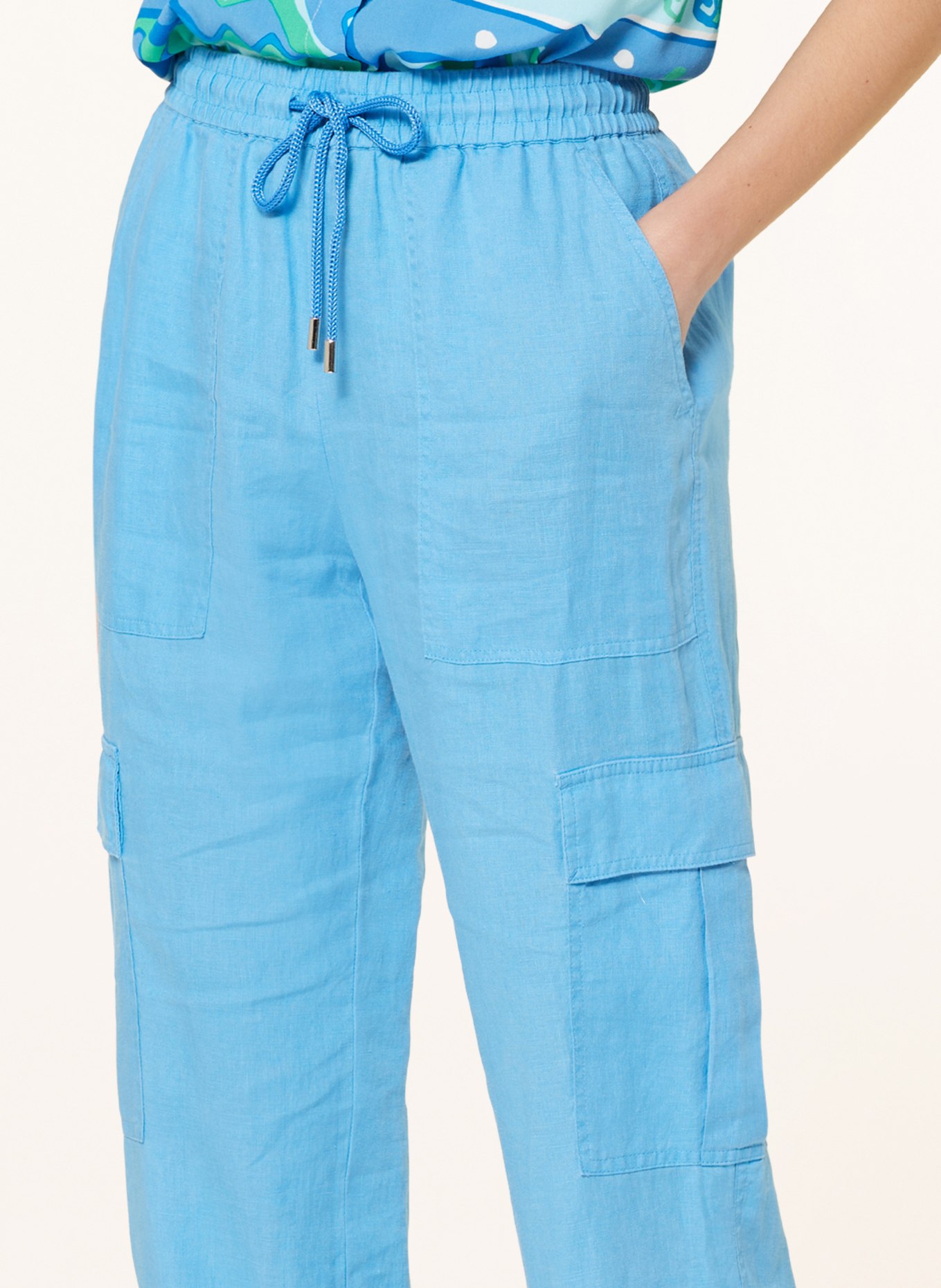 MARC AUREL Cargo pants made of linen, Color: BLUE (Image 5)