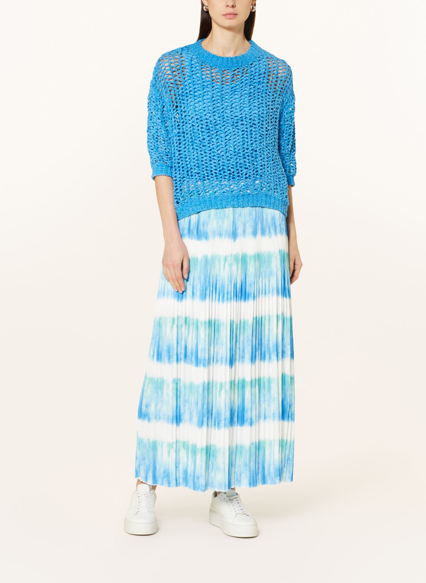 MARC AUREL Sweater with 3/4 sleeves, Color: BLUE (Image 2)