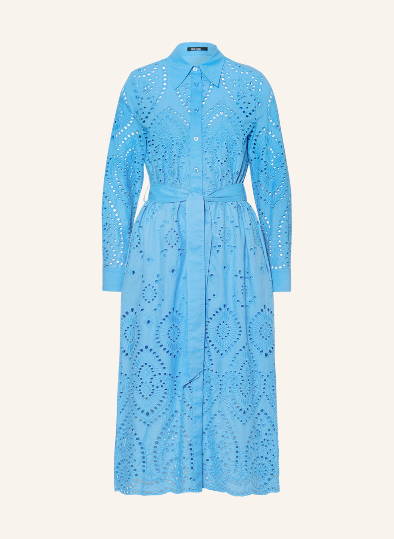 MARC AUREL Shirt dress with lace, Color: BLUE (Image 1)
