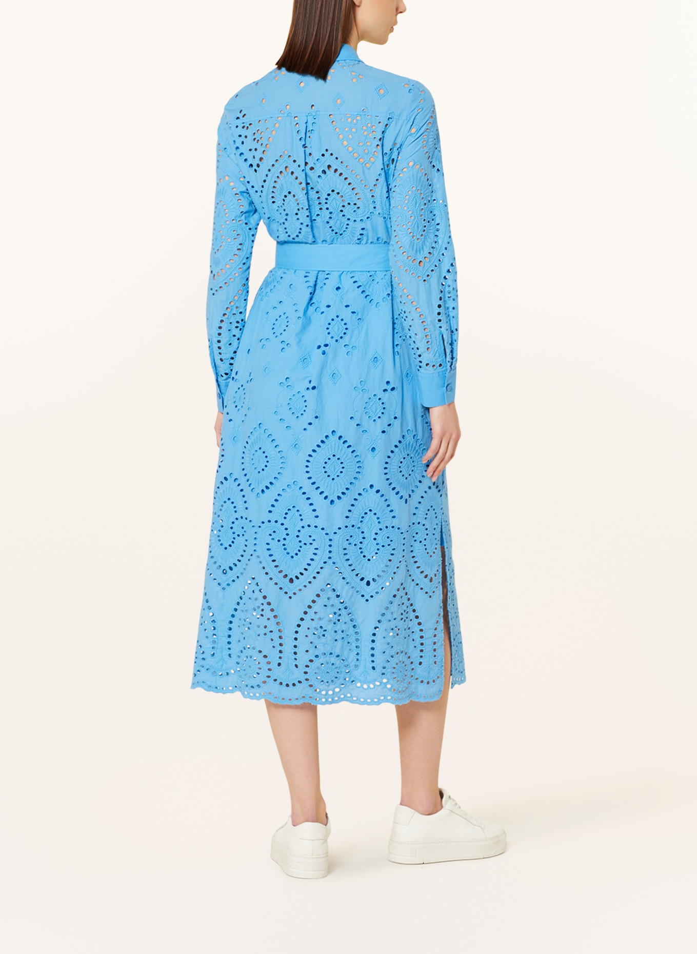 MARC AUREL Shirt dress with lace, Color: BLUE (Image 3)
