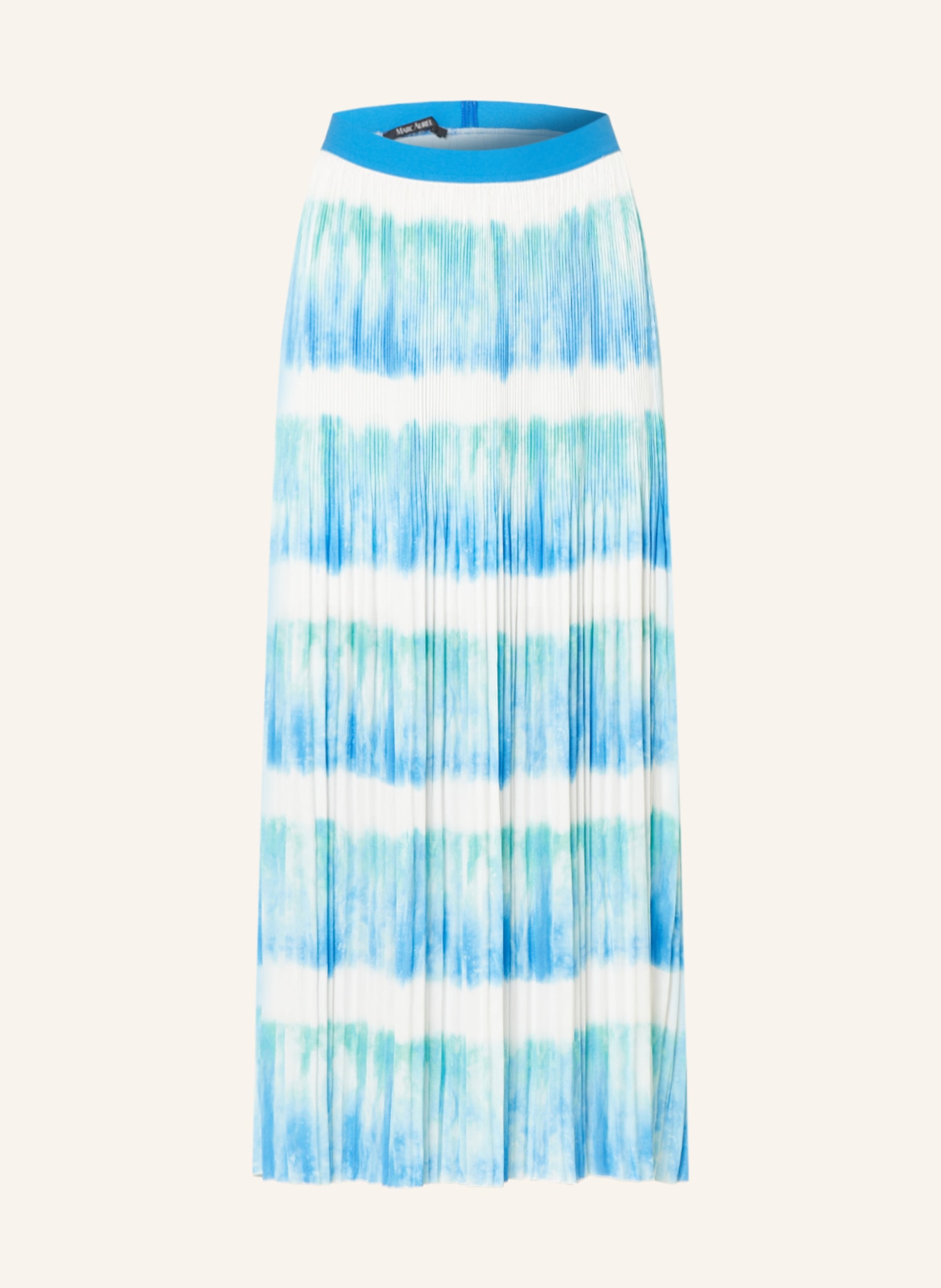 MARC AUREL Pleated skirt, Color: WHITE/ BLUE/ GREEN (Image 1)