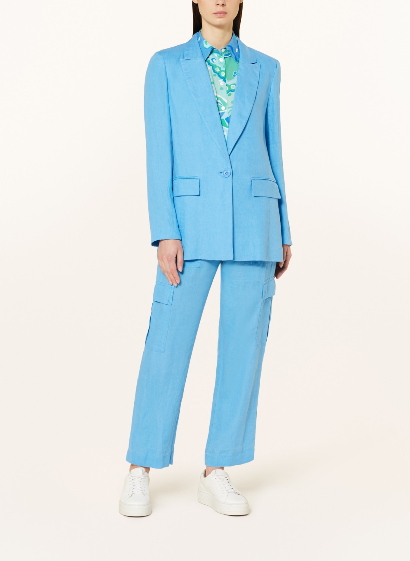 MARC AUREL Linen blazer, Color: BLUE (Image 2)