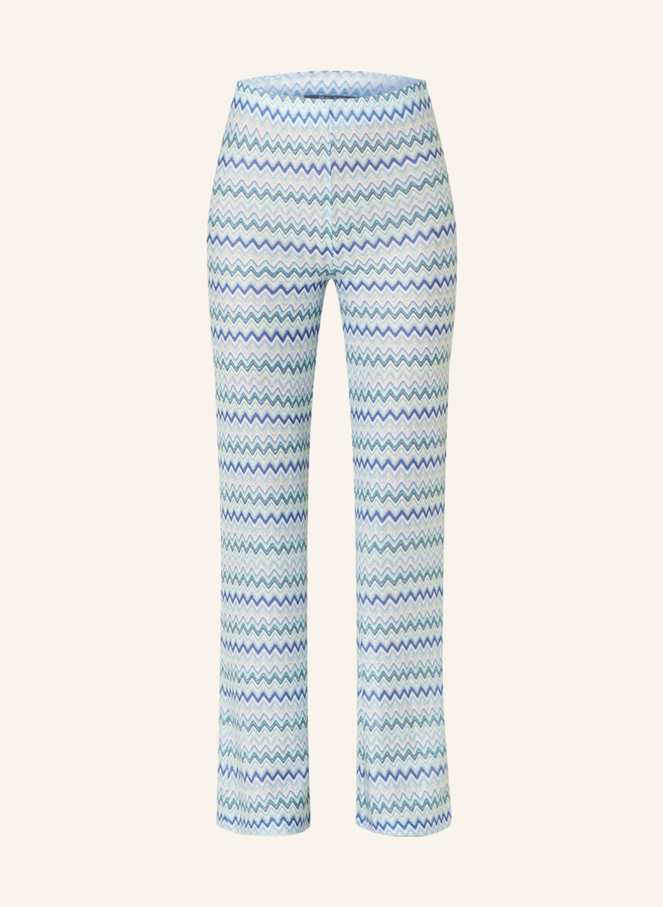 MARC AUREL Trousers with glitter thread, Color: DARK BLUE/ GREEN/ LIGHT BLUE (Image 1)