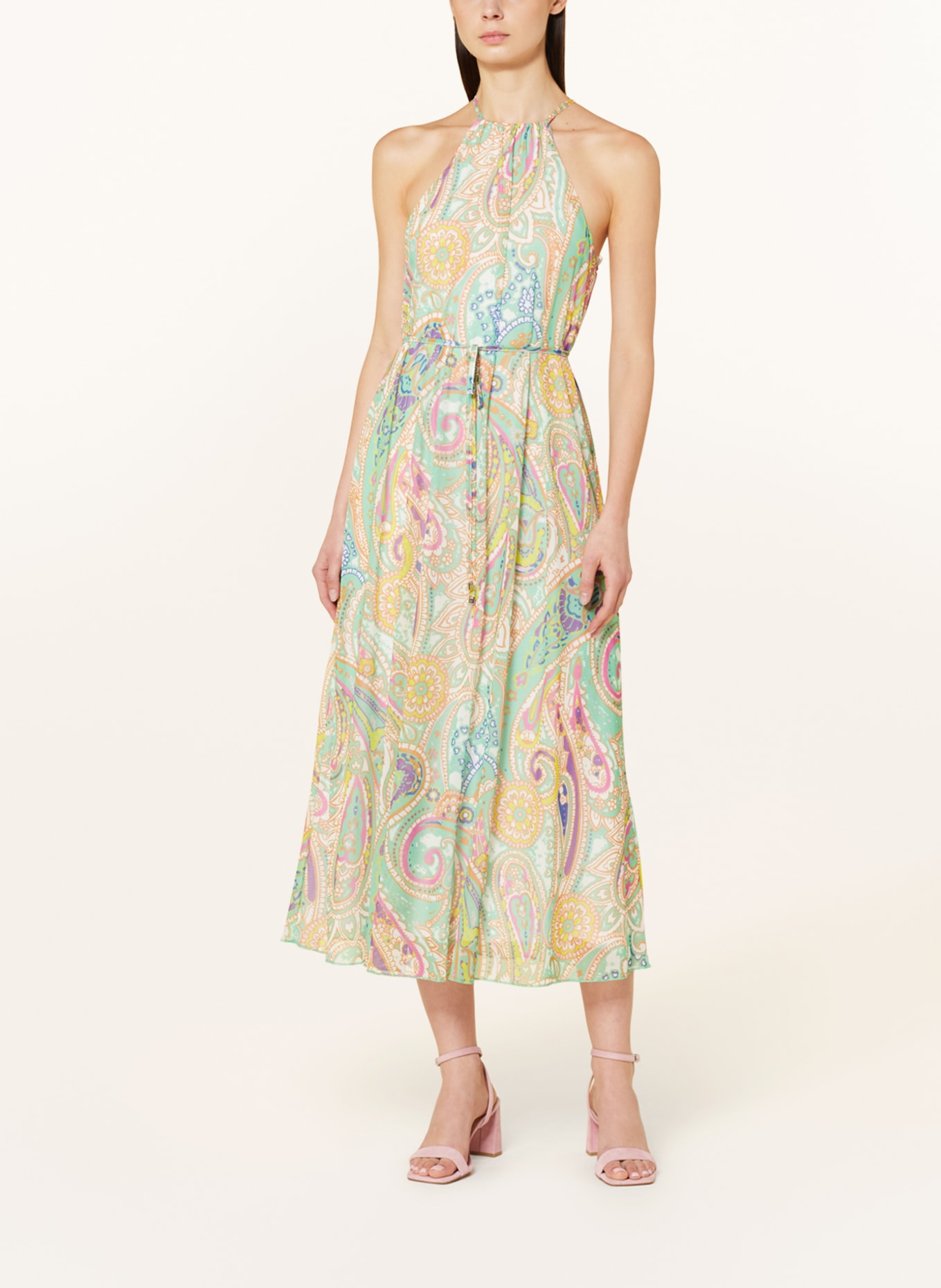 MARC AUREL Mesh-Kleid, Farbe: GRÜN/ GELB/ PINK (Bild 2)