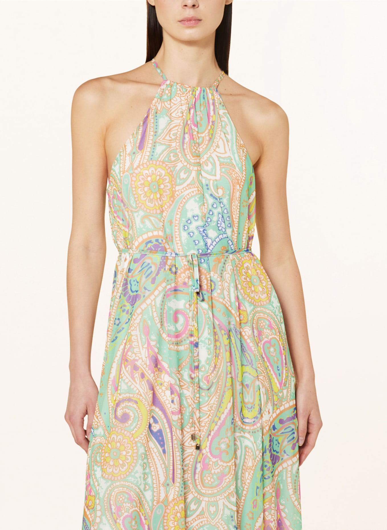MARC AUREL Mesh dress, Color: GREEN/ YELLOW/ PINK (Image 4)
