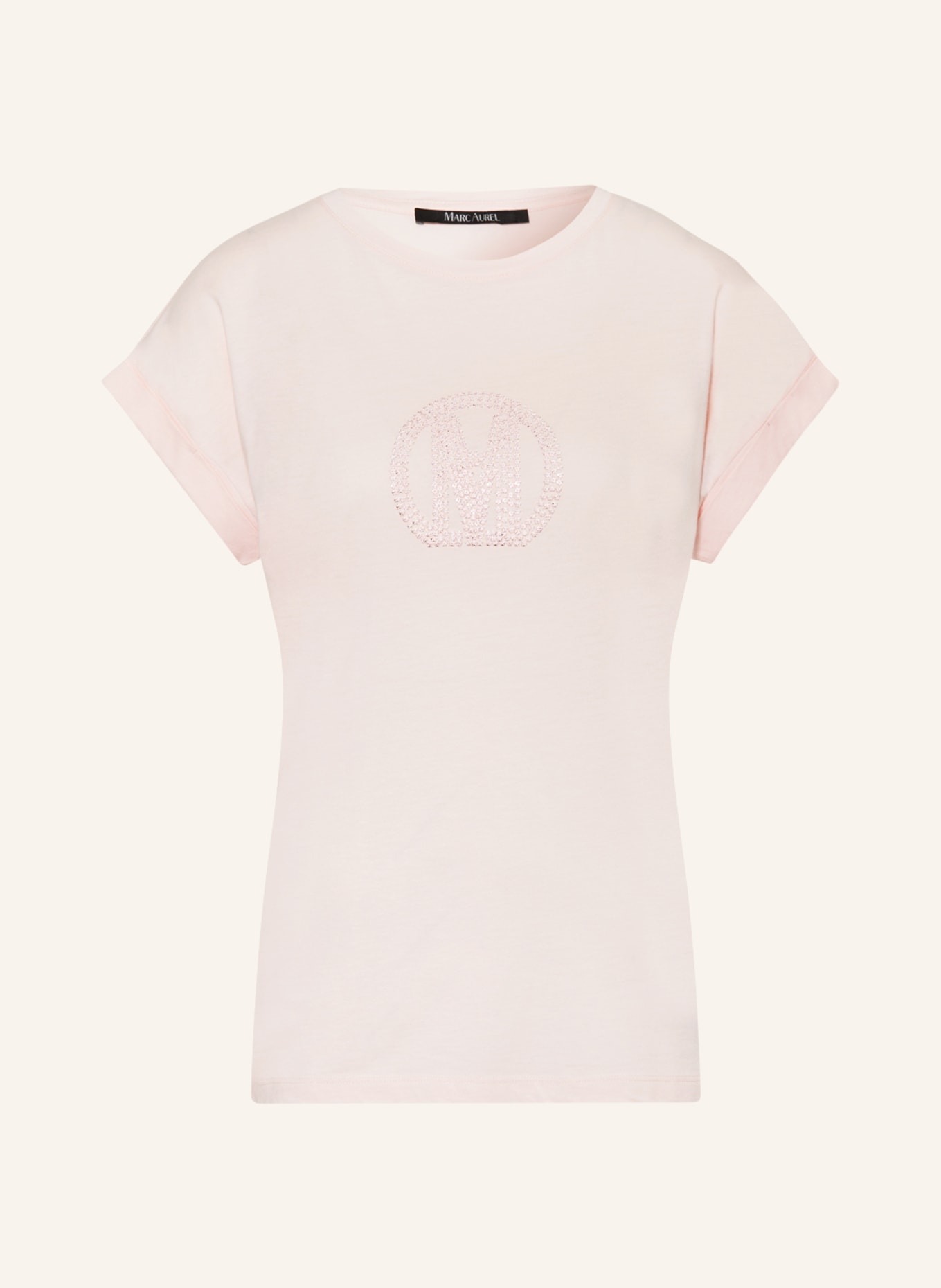 MARC AUREL T-shirt z cekinami, Kolor: JASNOCZERWONY (Obrazek 1)