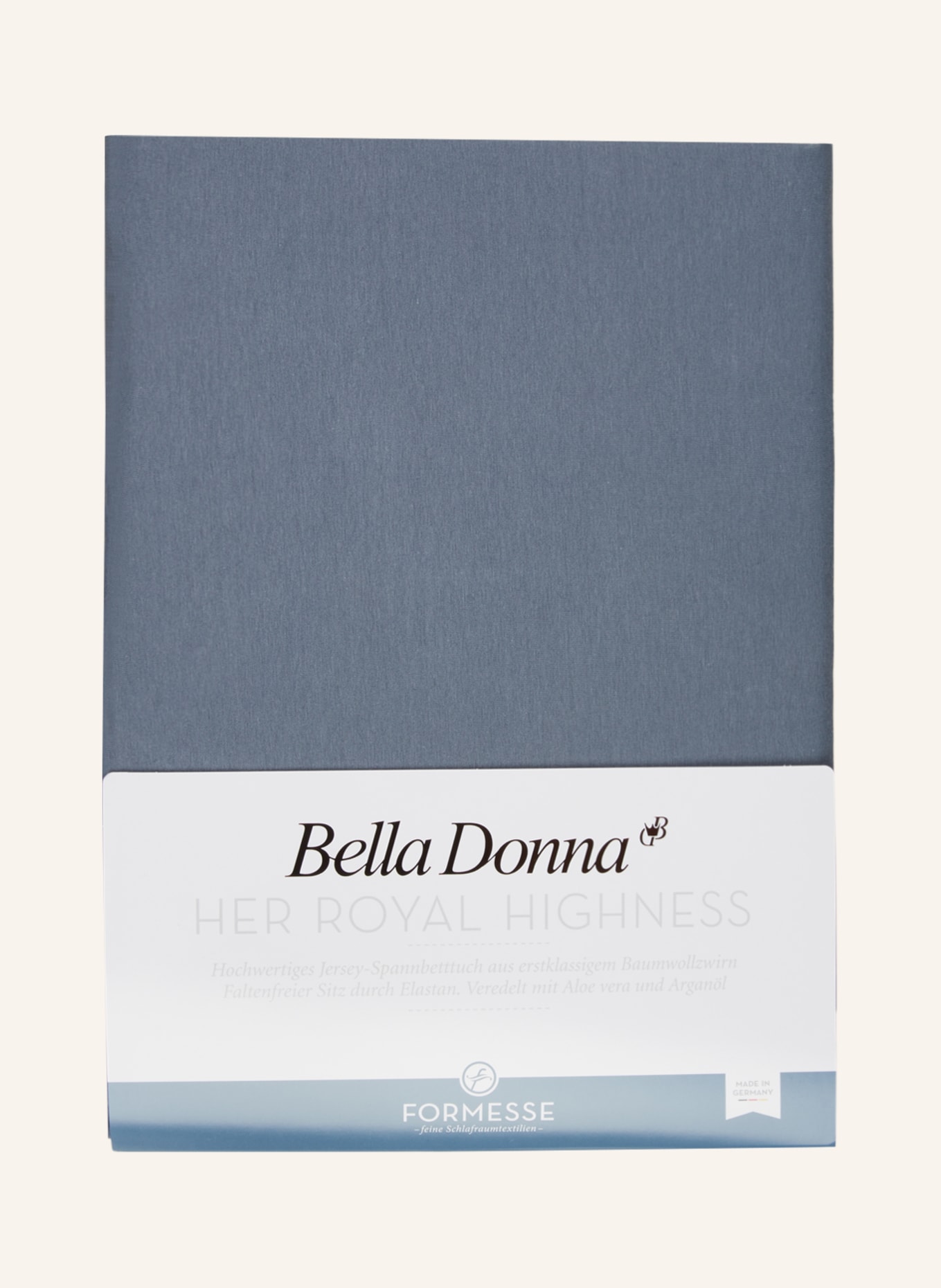 FORMESSE Spannbettlaken BELLA DONNA: BLAUGRAU