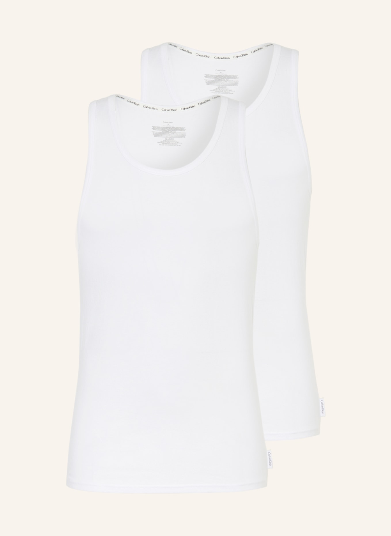 Calvin Klein 2er-Pack Unterhemden MODERN COTTON, Farbe: WEISS (Bild 1)